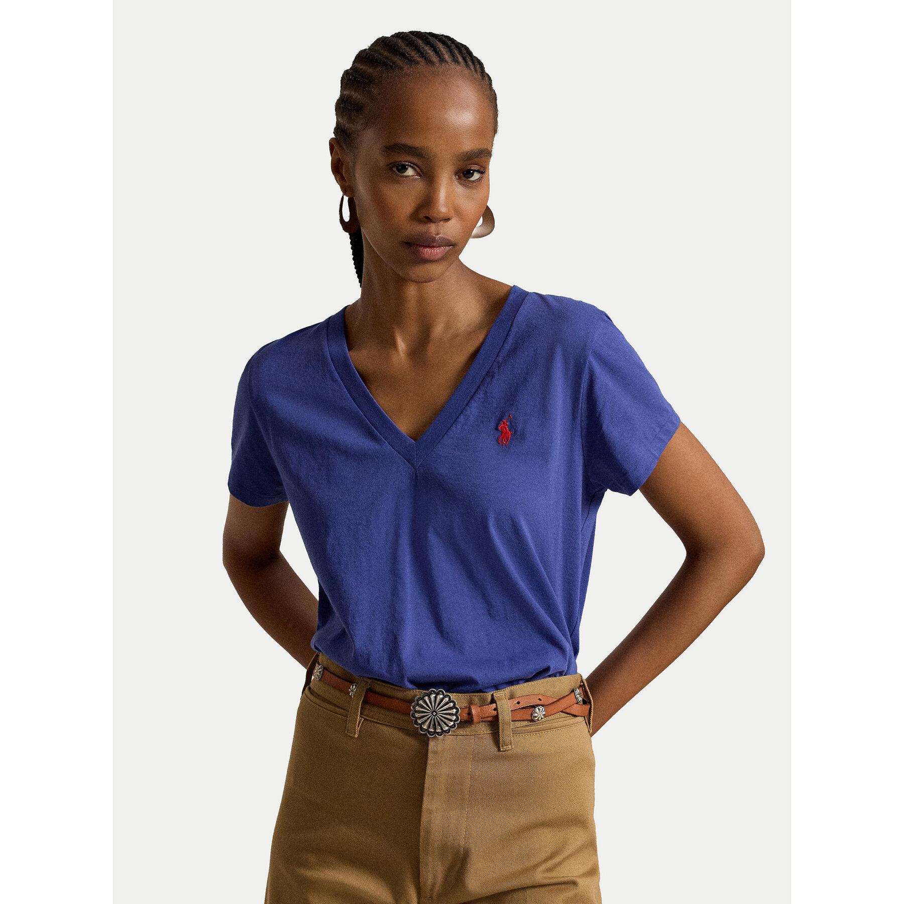 Polo Ralph Lauren T-Shirt 211B14611003 Niebieski Regular Fit