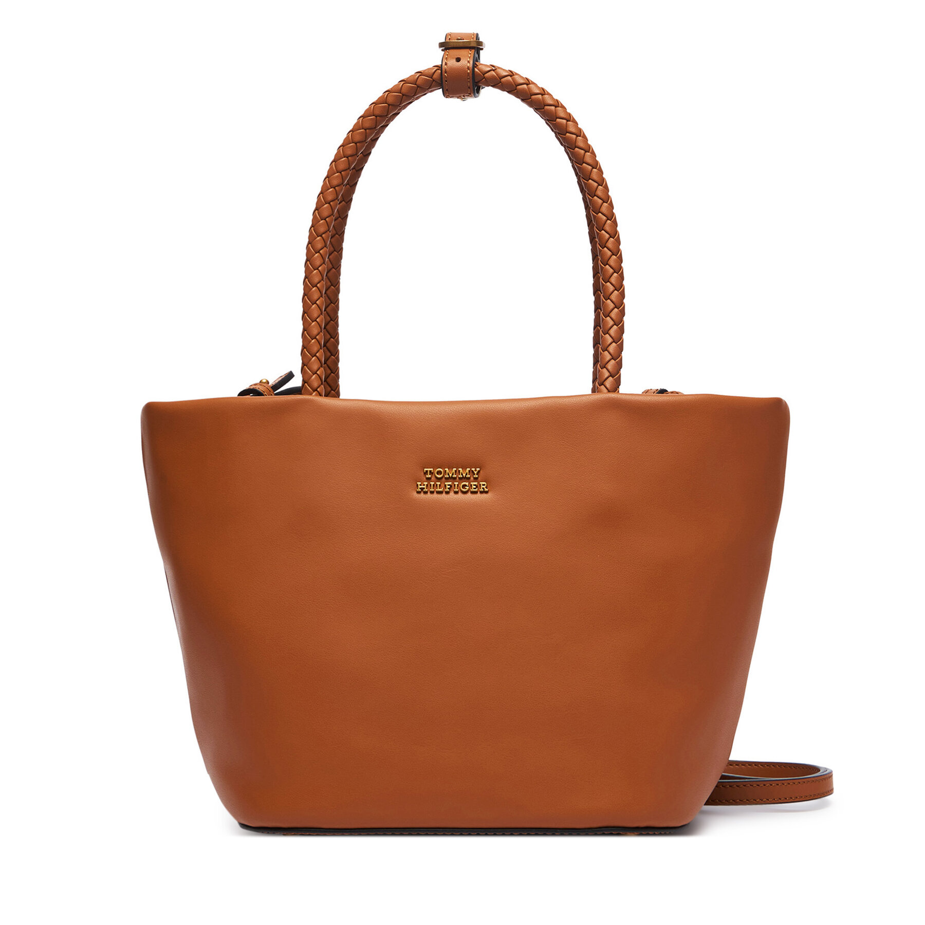 Tommy Hilfiger Torebka Th Marina Bucket Leather AW0AW18739 Brązowy