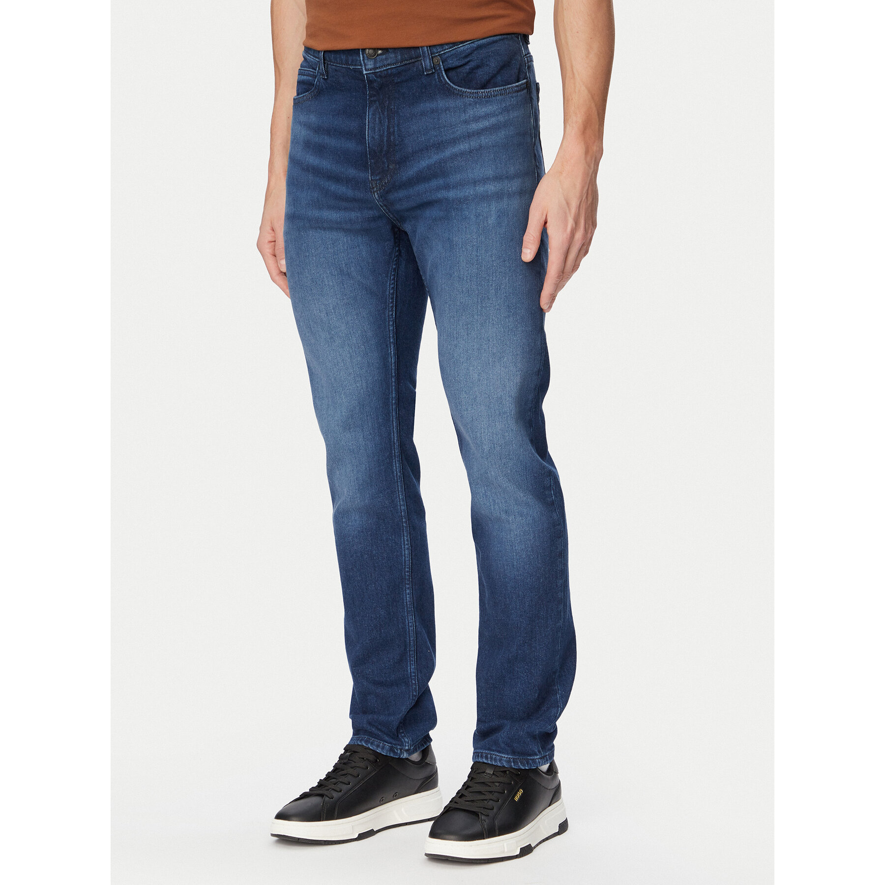 HUGO Jeansy 50556089 Granatowy Slim Fit