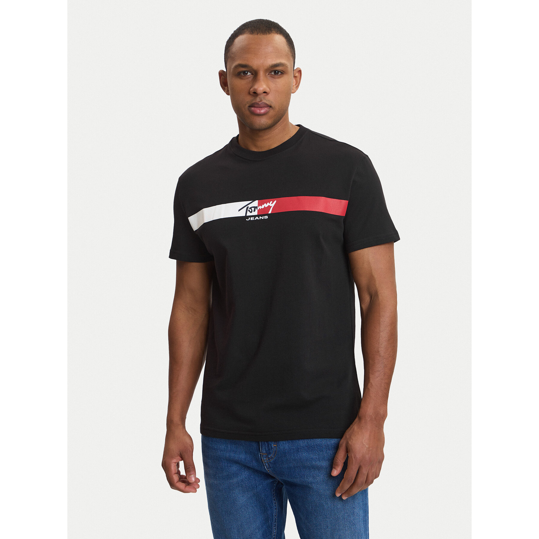 Tommy Jeans T-Shirt DM0DM22539 Czarny Regular Fit