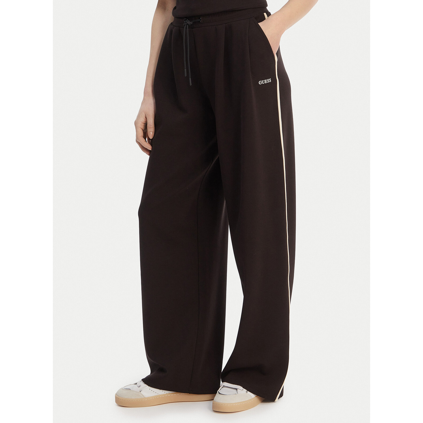 Guess Spodnie dresowe V6GB01 K2914 Brązowy Wide Leg