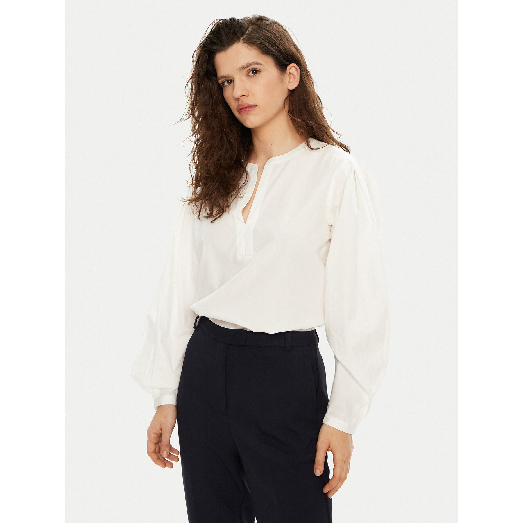 Tommy Hilfiger Bluzka WW0WW44059 Biały Relaxed Fit