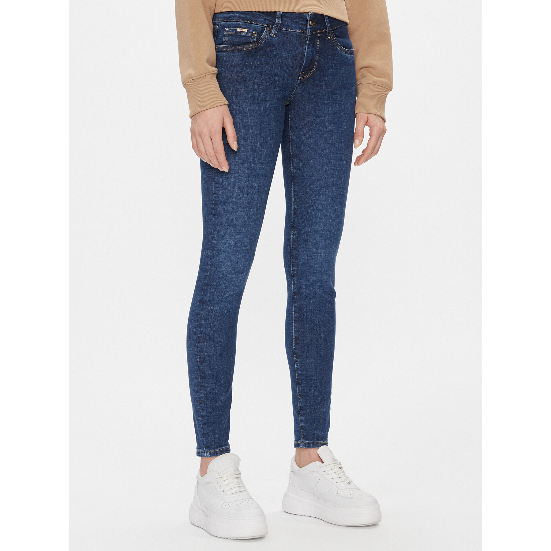 Pepe Jeans Jeansy PL204583 Granatowy Skinny Fit