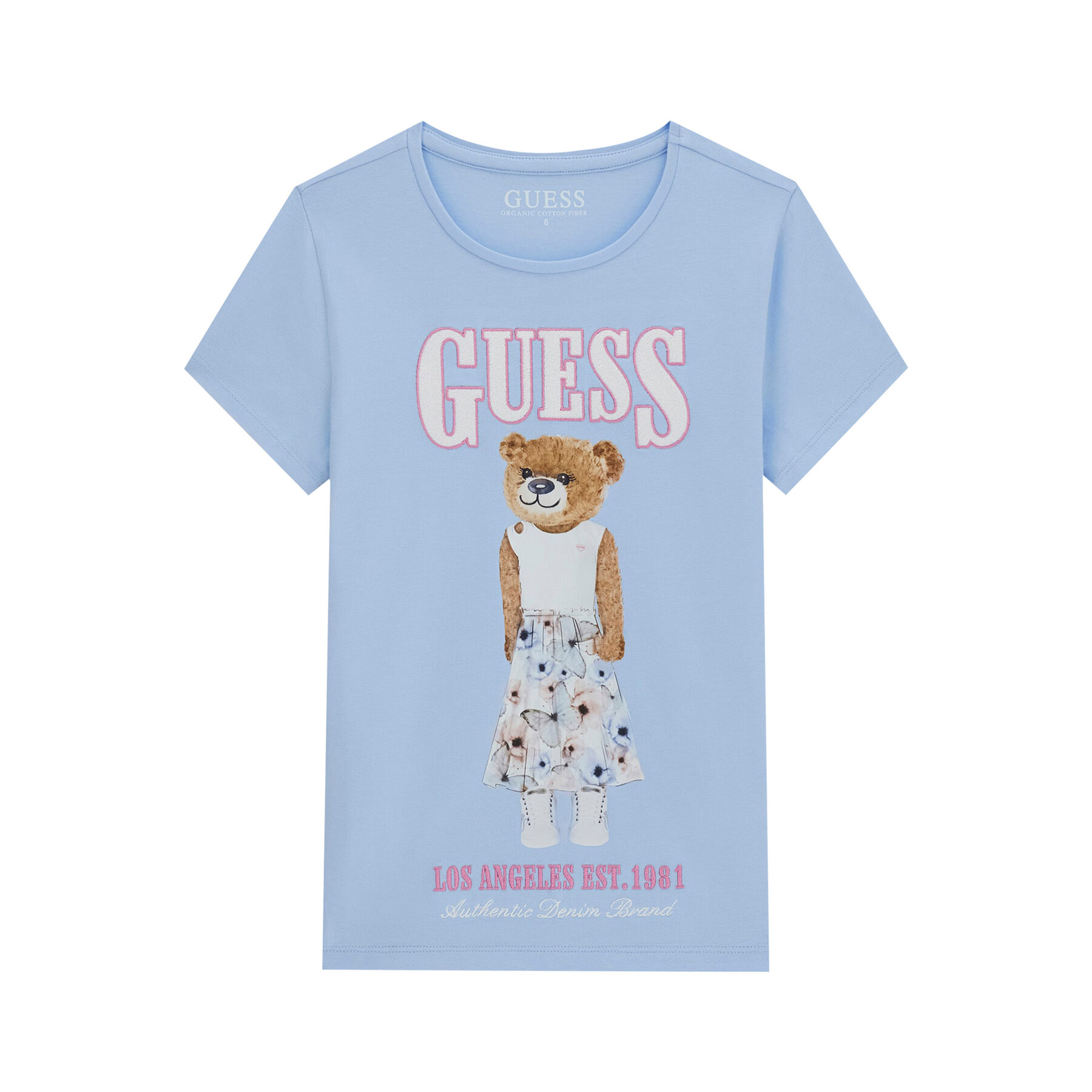 Guess T-Shirt J6RI10 K6YW4 Błękitny Regular Fit