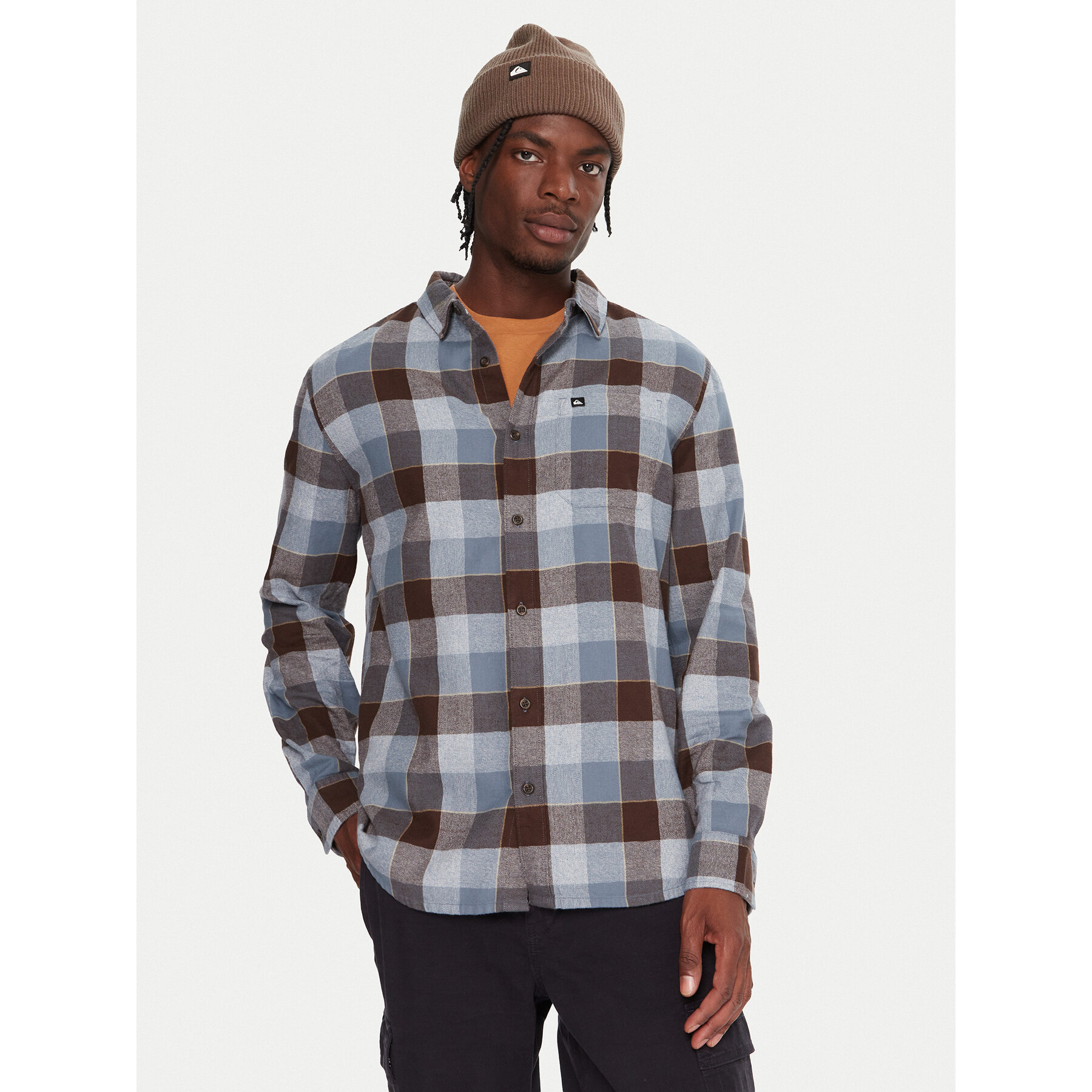 Quiksilver Koszula Motherfly EQYWT04642 Niebieski Regular Fit