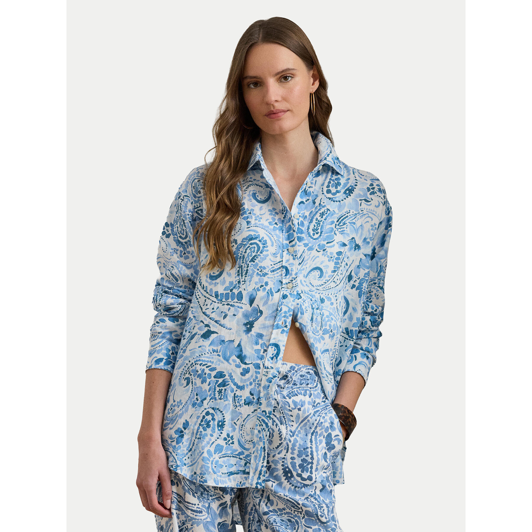 LAUREN RALPH LAUREN Koszula 200P08926001 Niebieski jasny Relaxed Fit