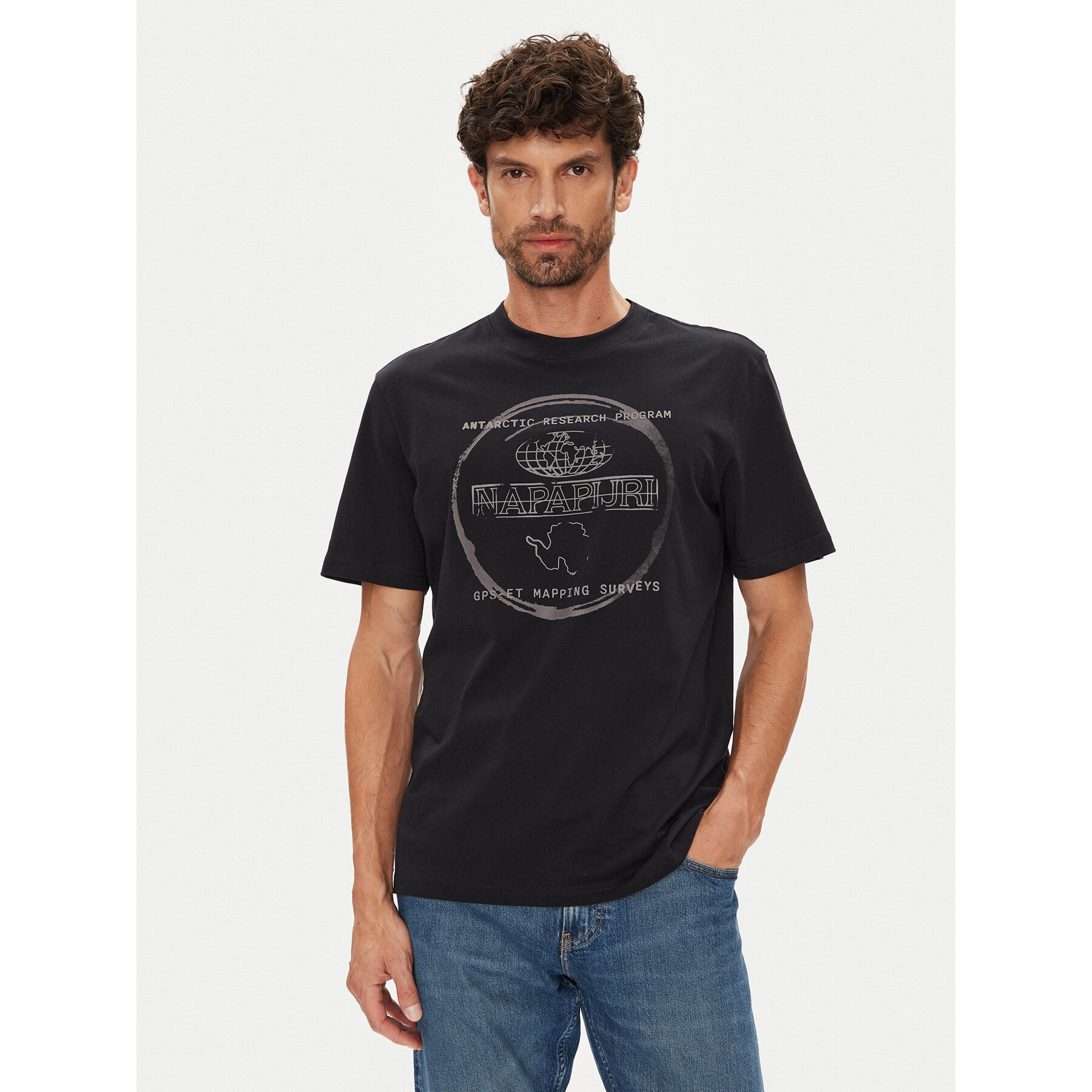 Napapijri T-Shirt S-Bald NP0A88SF Czarny Regular Fit