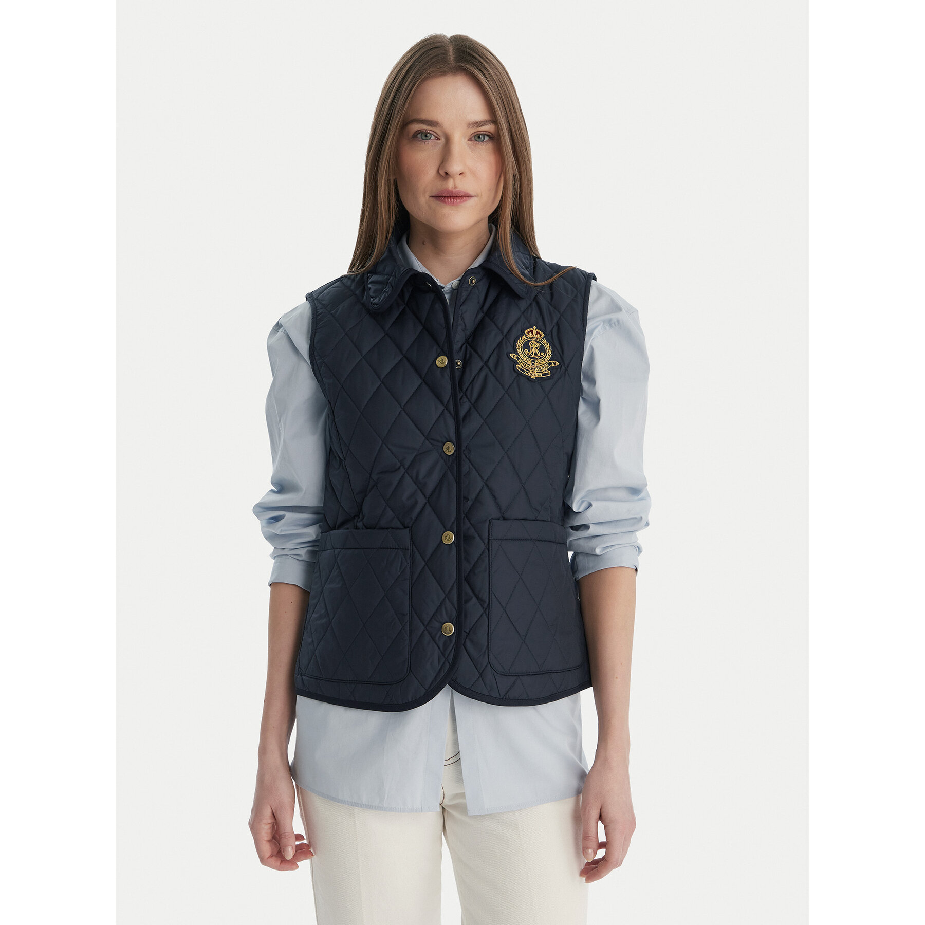 LAUREN RALPH LAUREN Bezrękawnik 297P10887001 Granatowy Regular Fit