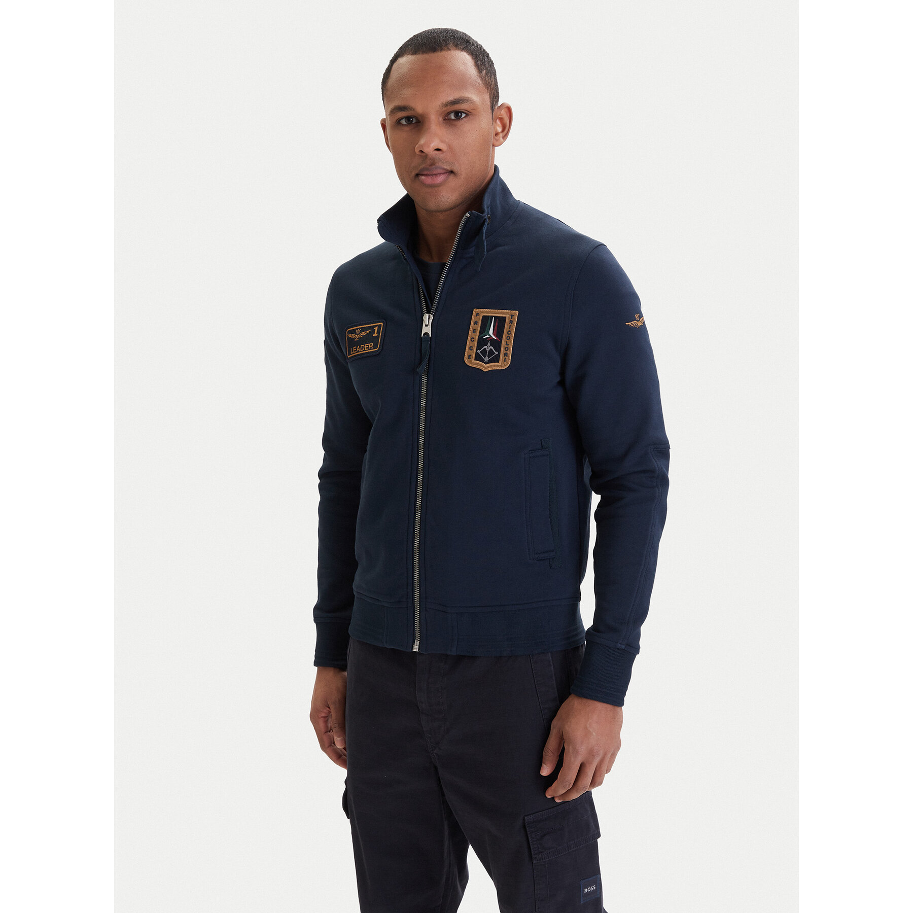 Aeronautica Militare Bluza 261FE2102UF00679 Granatowy Regular Fit