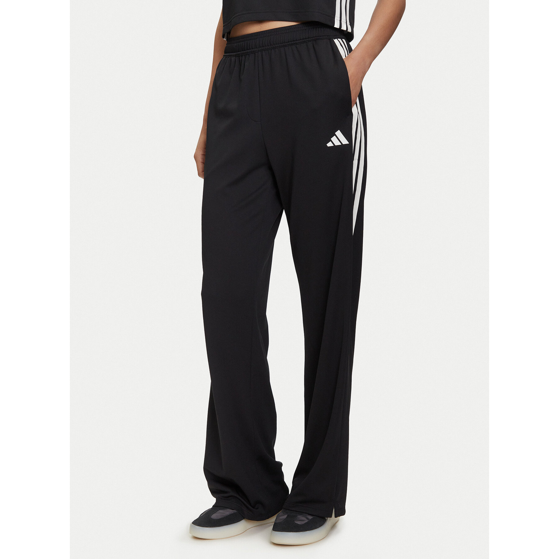 adidas Spodnie dresowe Tiro Cut 3-Stripes Mesh JG4103 Czarny Loose Fit