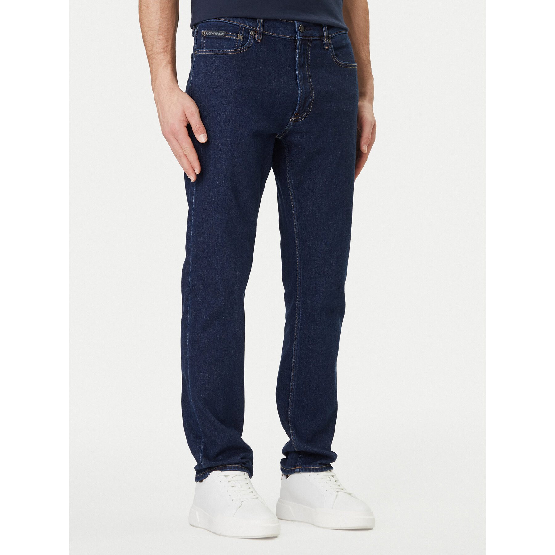 Calvin Klein Jeansy LV04RF939G Granatowy Slim Fit
