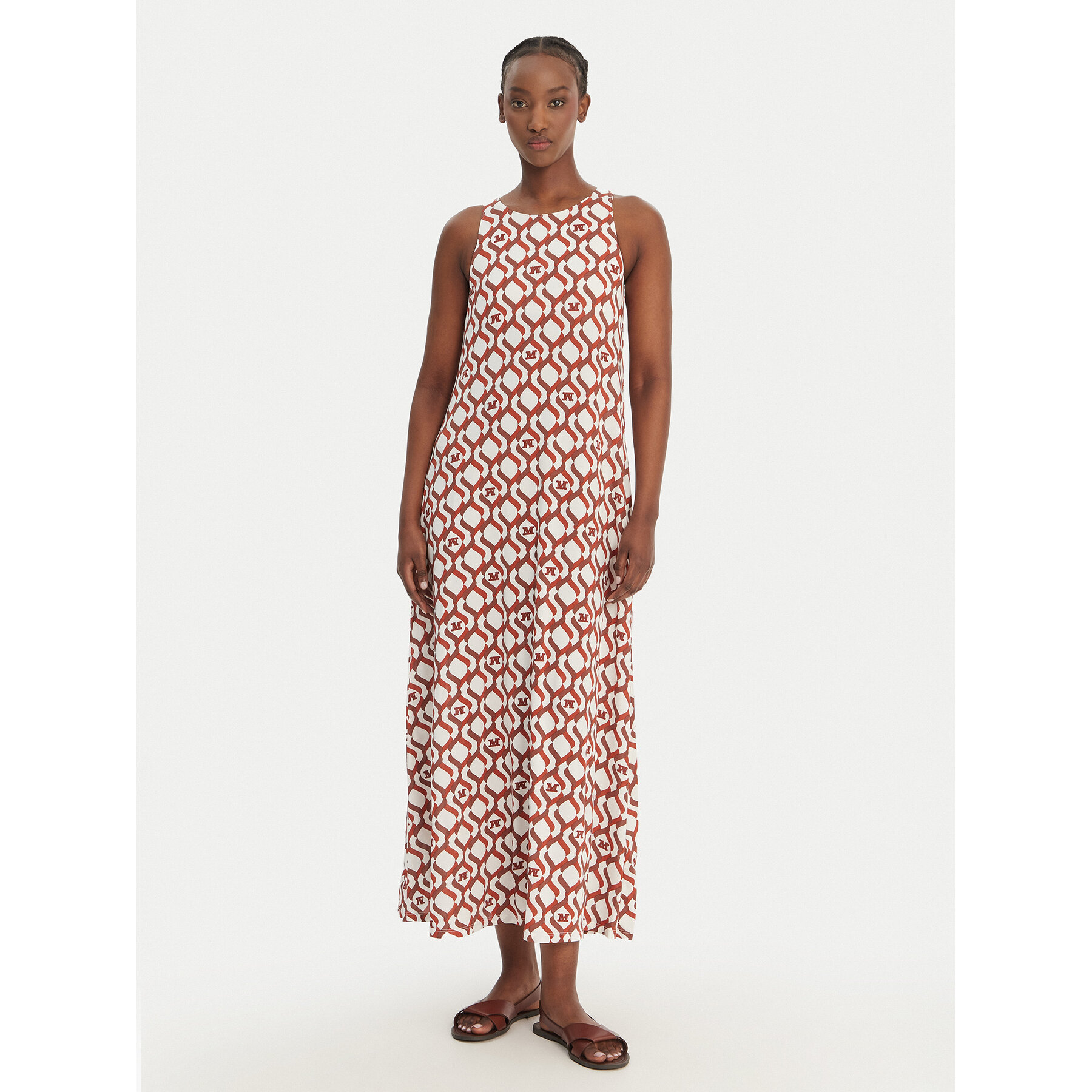 Max Mara Beachwear Sukienka letnia Paste 2616621069 Miedziany Regular Fit
