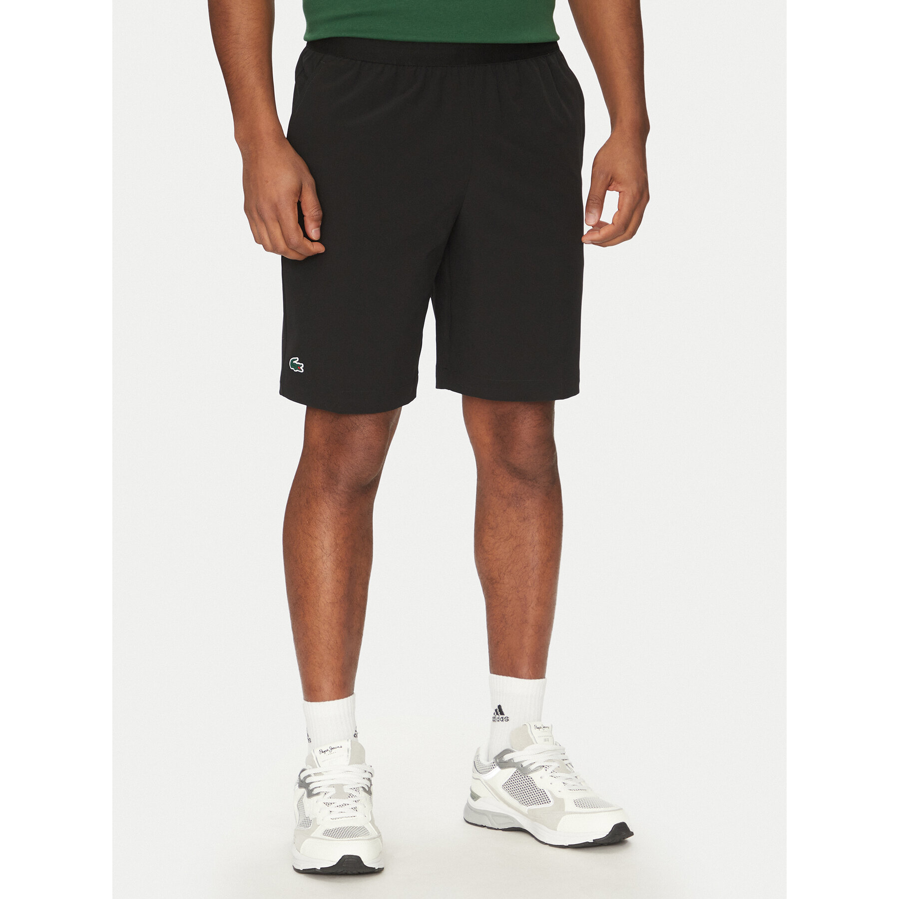 Lacoste Szorty tenisowe GH7452 Czarny Regular Fit