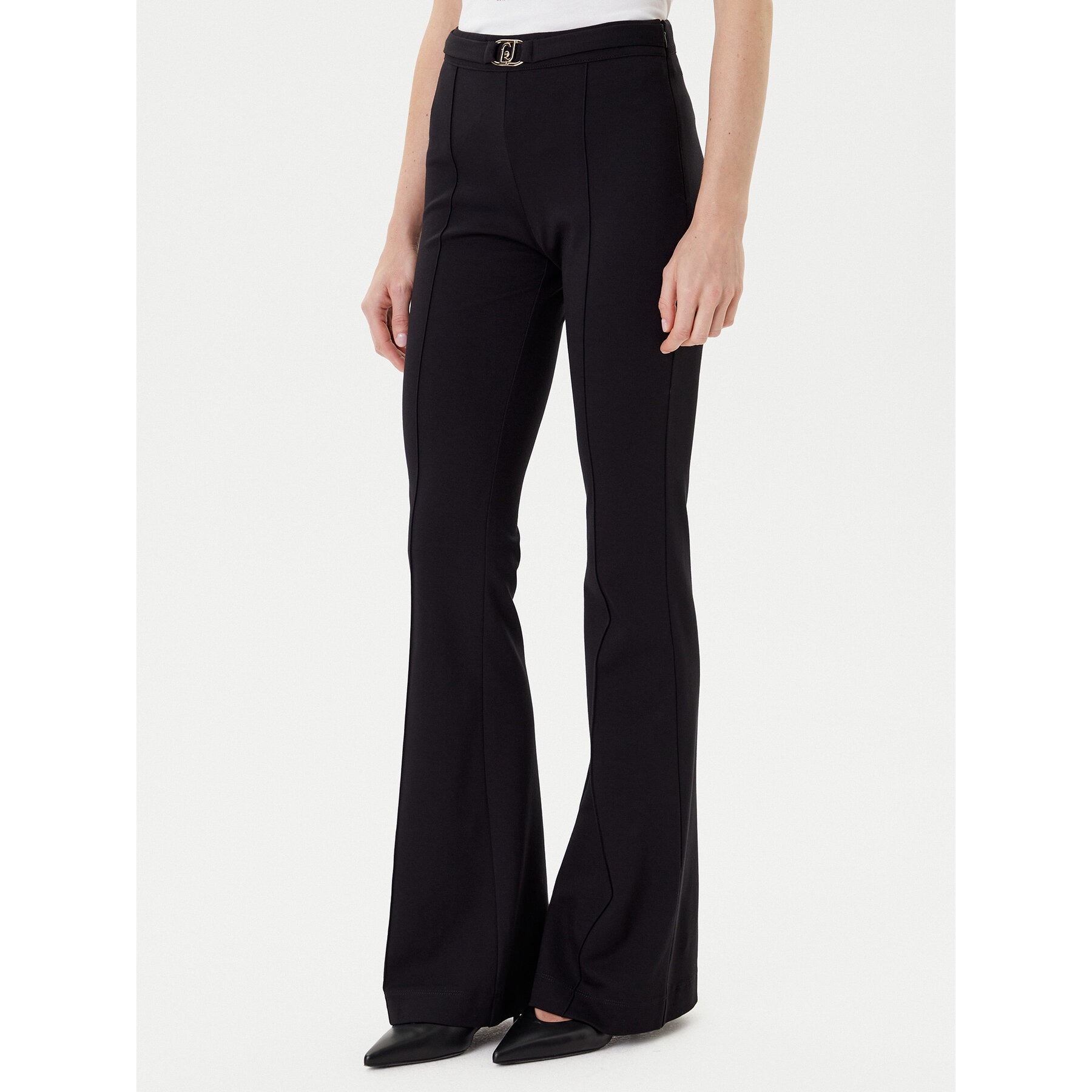 Liu Jo Spodnie materiałowe MF5143 J9189 Czarny Regular Fit