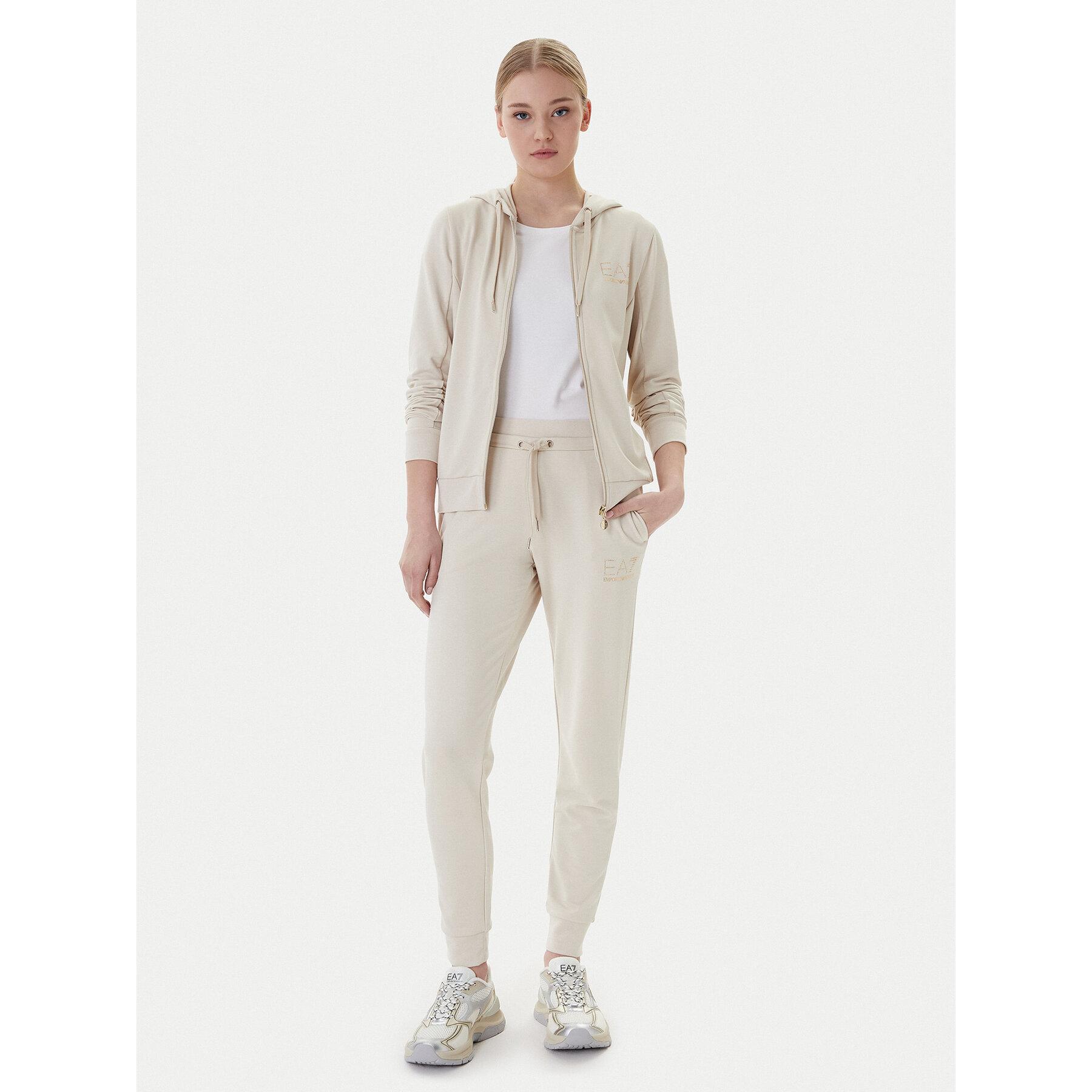 EA7 Emporio Armani Dres 8NTV51 TJ9RZ U1088 Beżowy Regular Fit