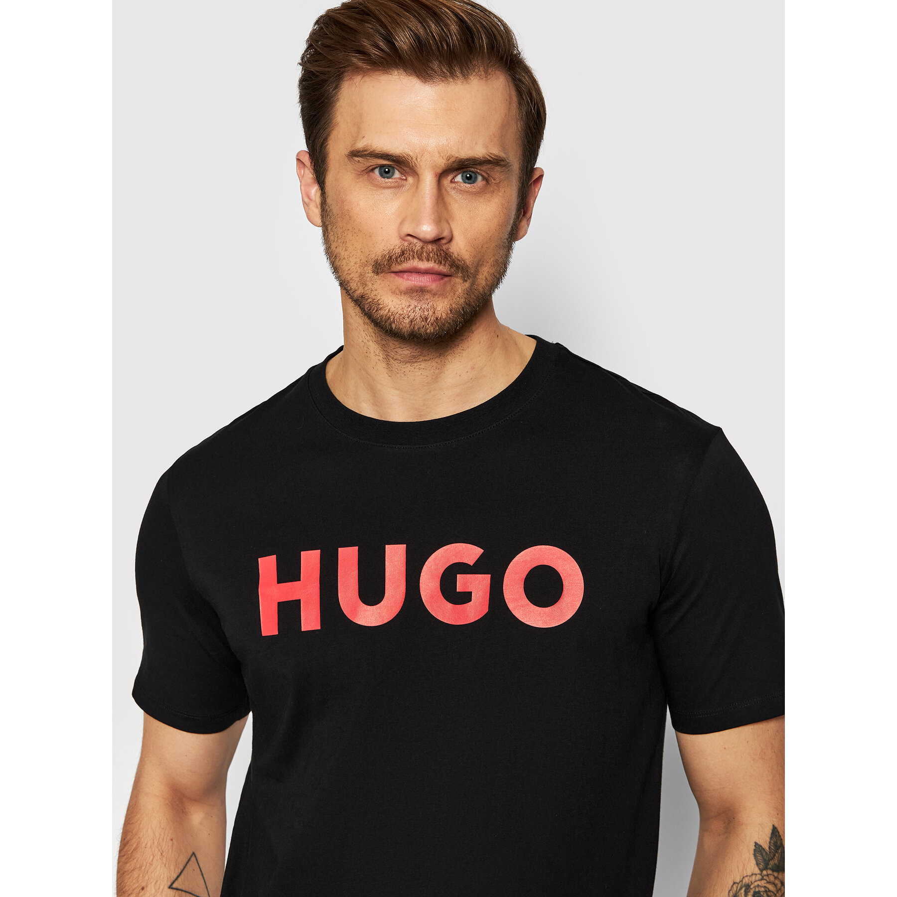 Hugo T-Shirt Dulivio 50467556 Czarny Regular Fit