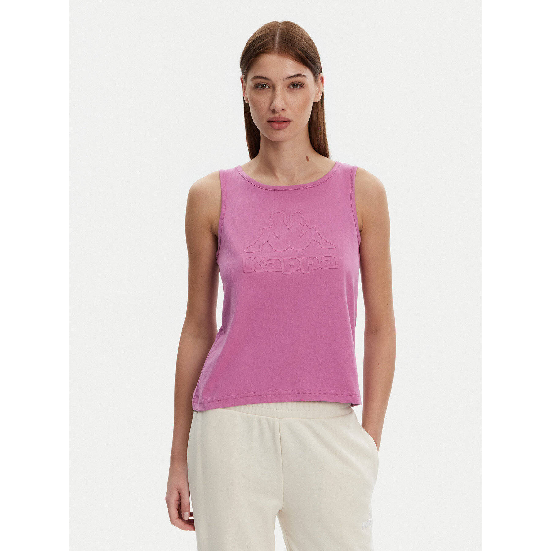 Kappa Top Logo Gria 382129W Fioletowy Regular Fit