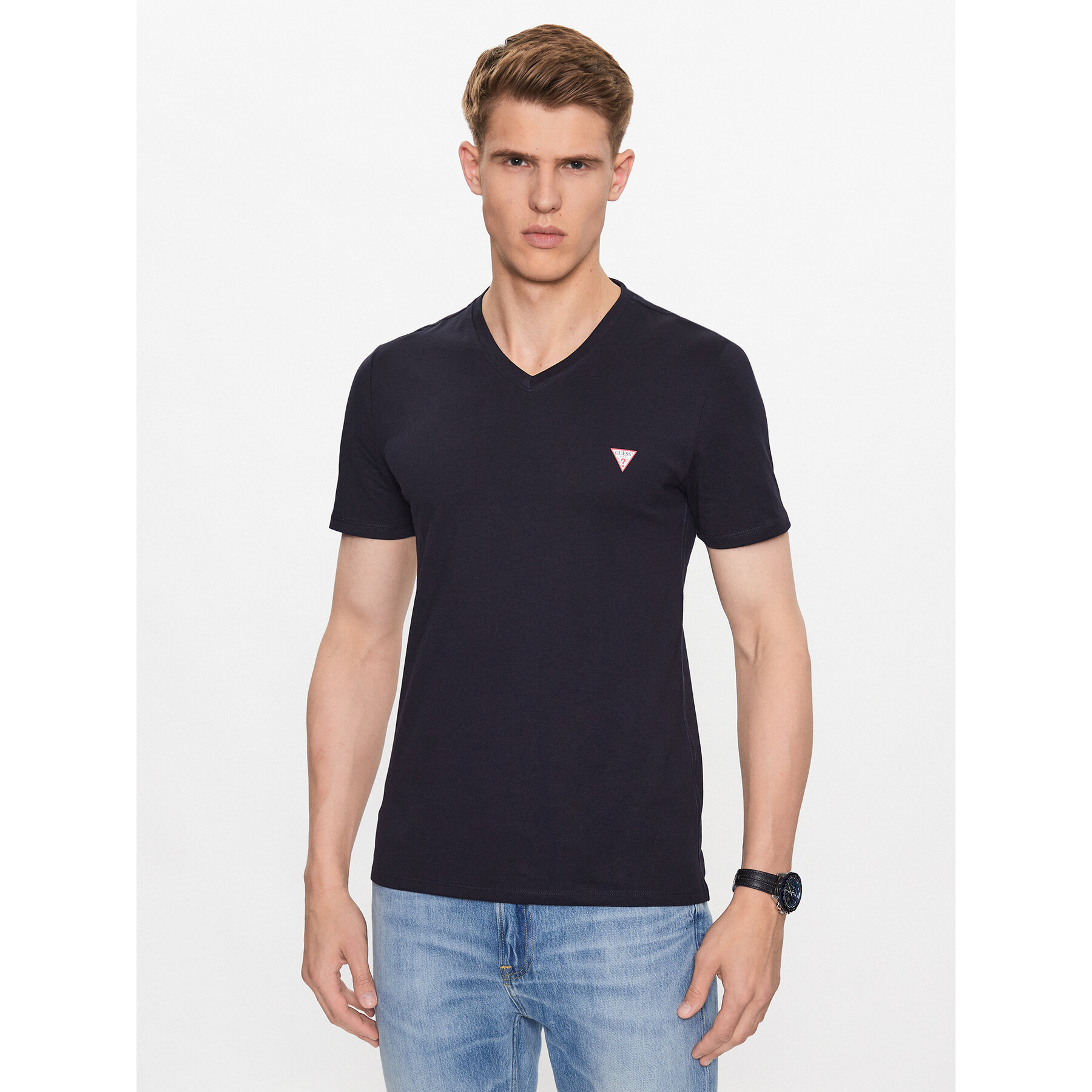 Guess T-Shirt M2YI37 I3Z14 Granatowy Slim Fit