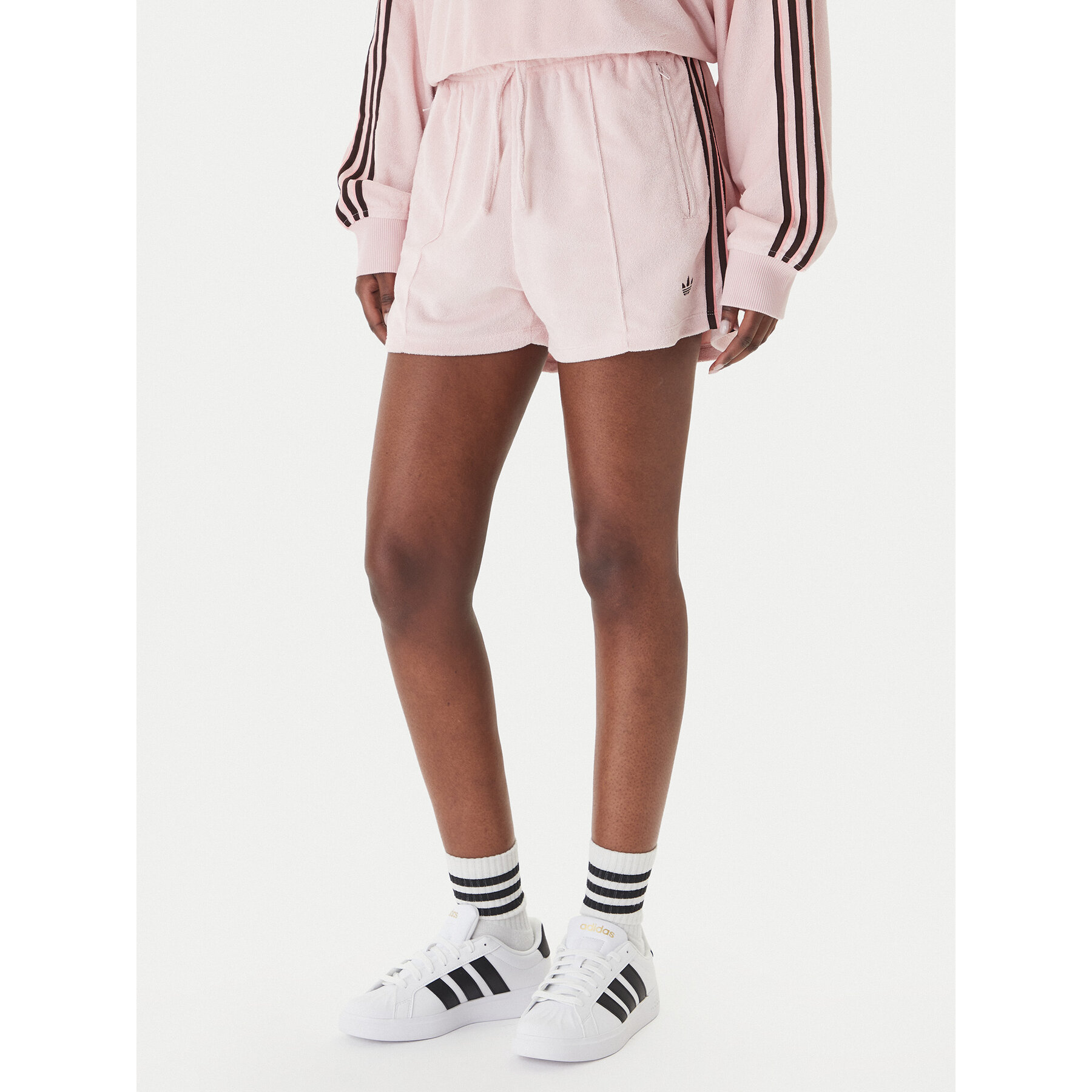 adidas Szorty sportowe Terry Towel Firebird KD1396 Różowy Loose Fit