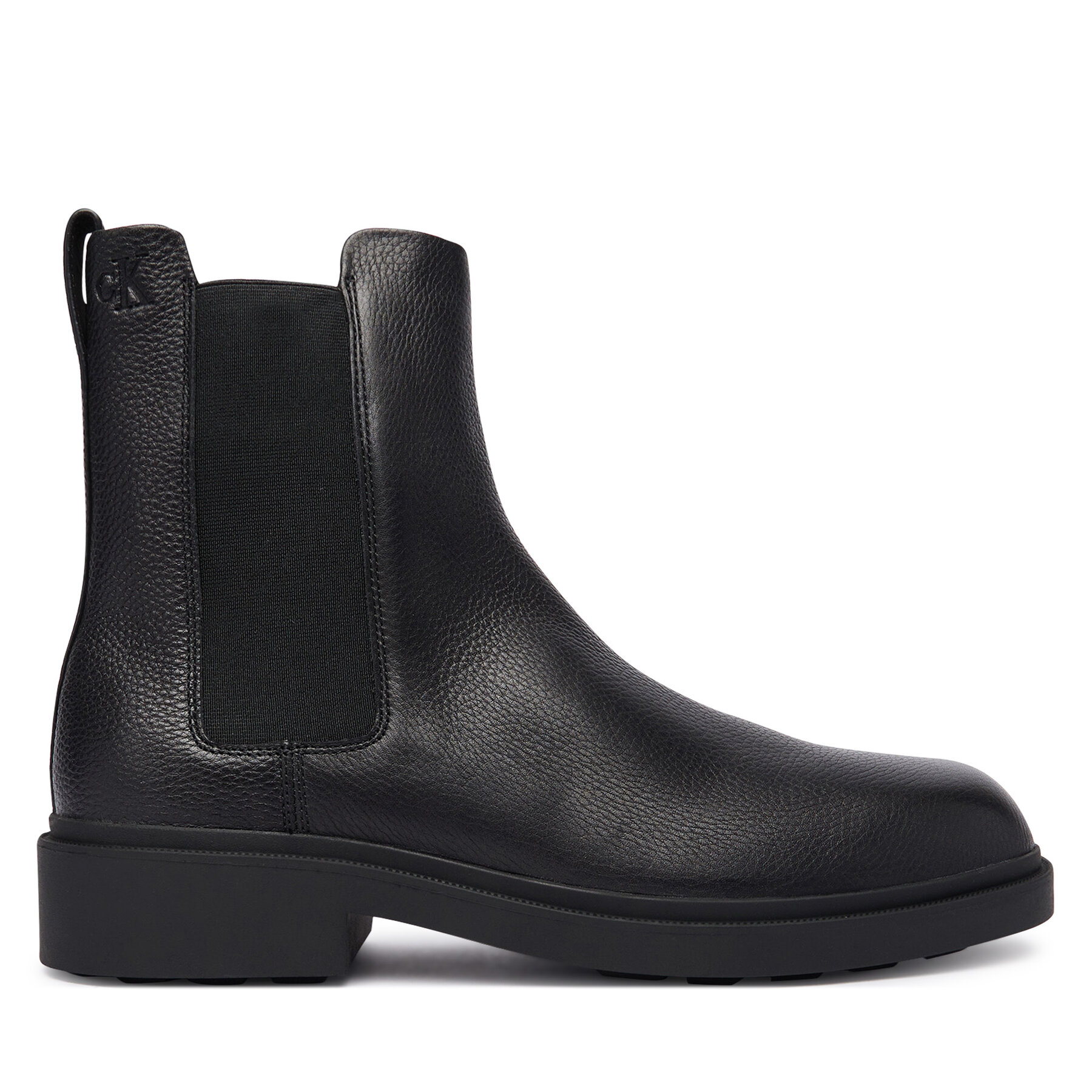 Calvin Klein Sztyblety Dress Lug Chelsea Boot Lth YM0YM01389 Czarny