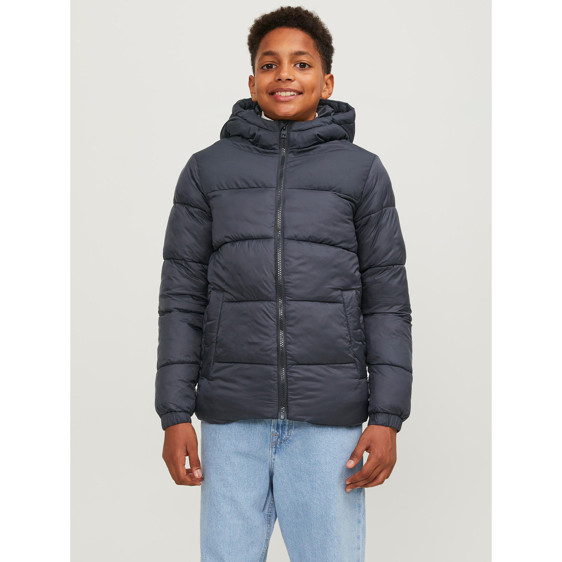 Jack & Jones Junior Kurtka zimowa 12236884 Czarny Regular Fit