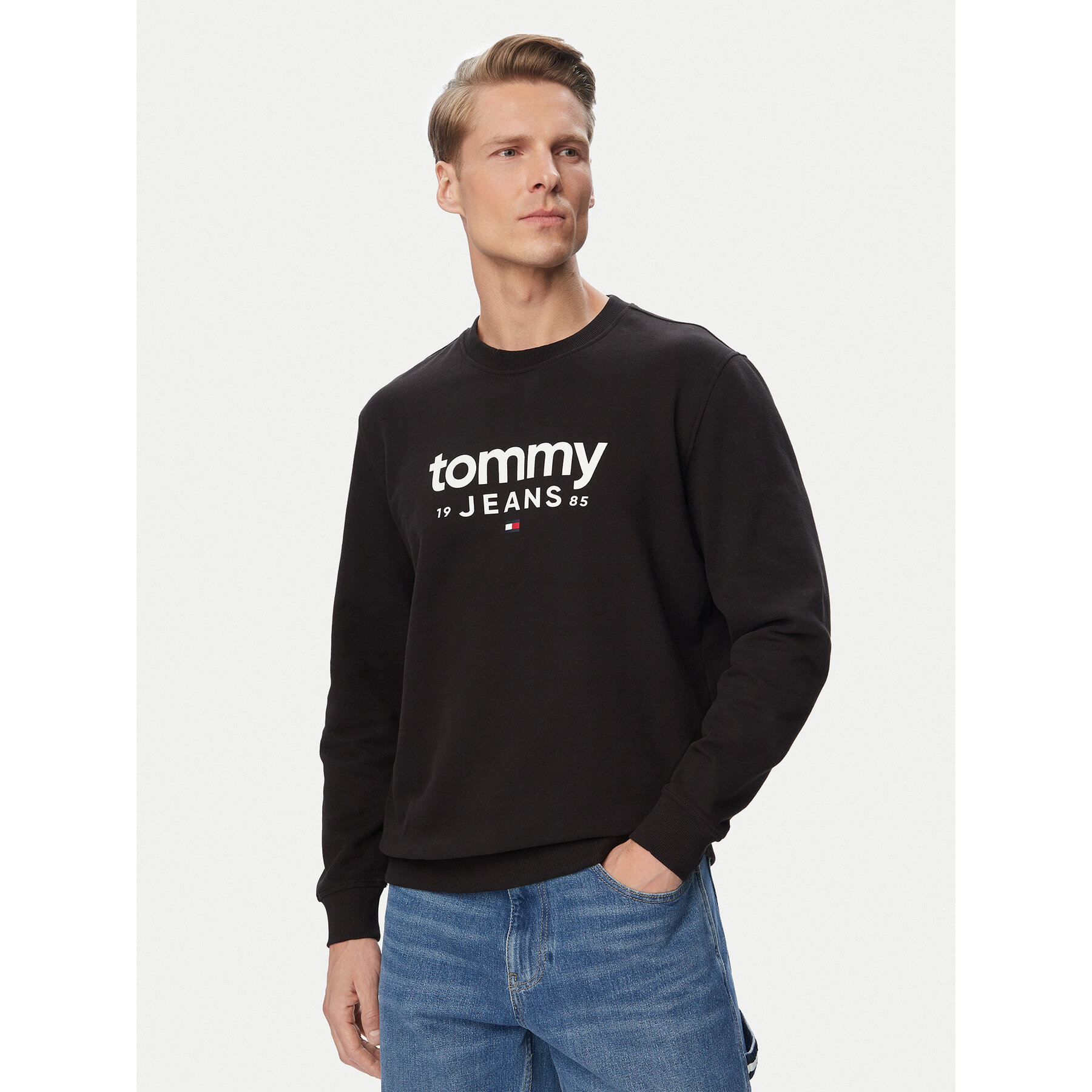 Tommy Jeans Bluza Graphic DM0DM23392 Czarny Regular Fit