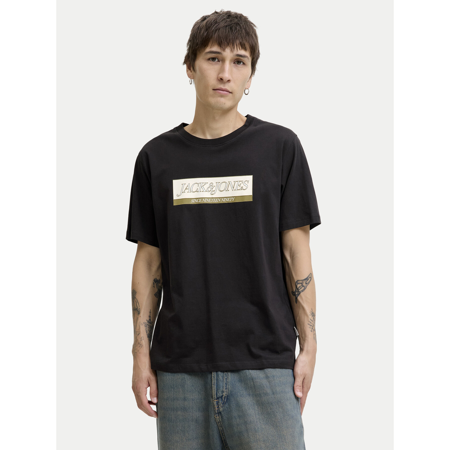 Jack & Jones T-Shirt Rinwood 12283628 Czarny Regular Fit