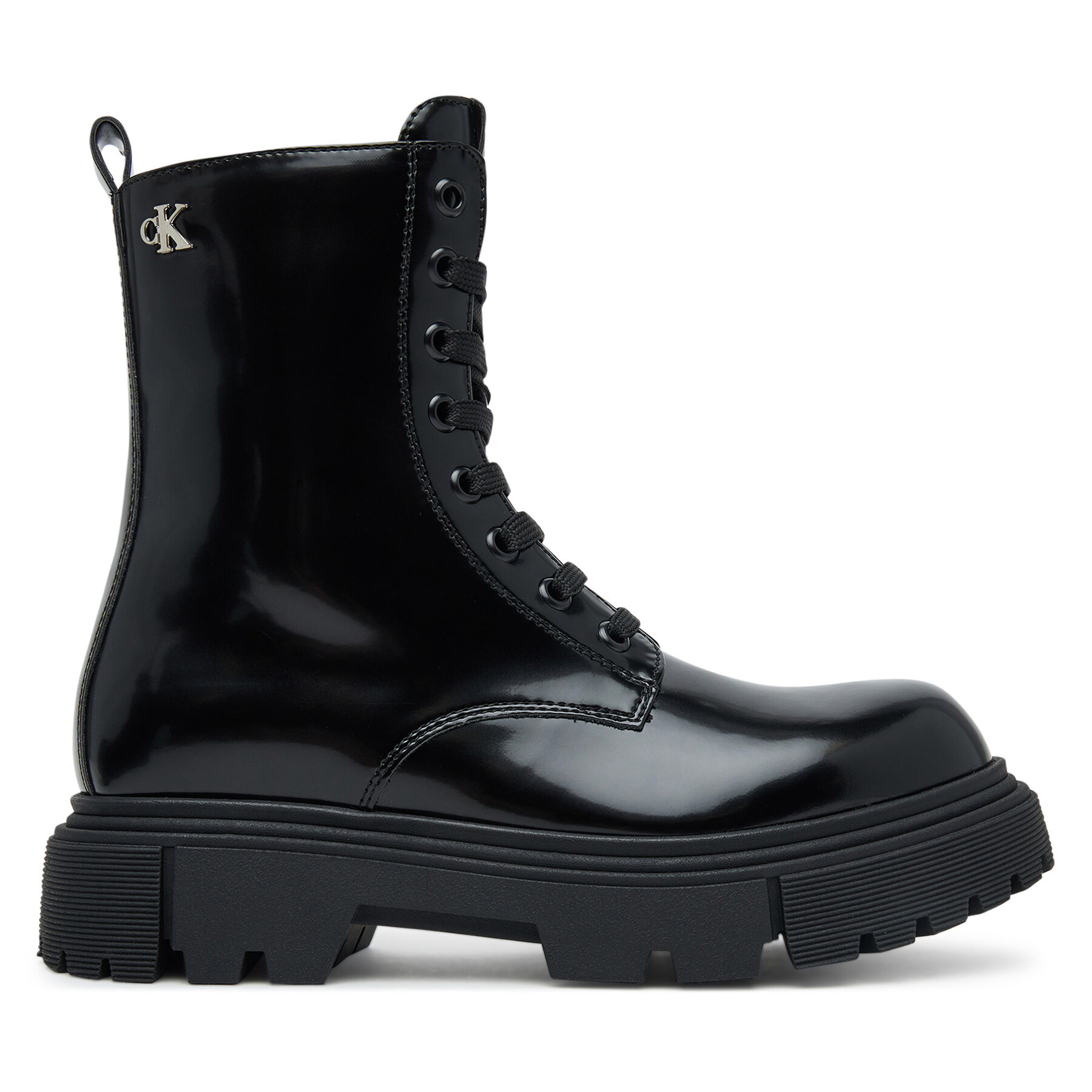 Calvin Klein Trapery Tronchetto Allacciato V4A5-83133-1453 Czarny