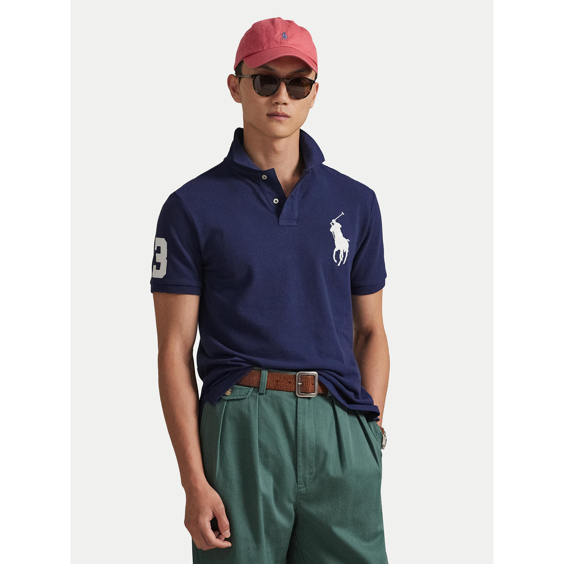 Polo Ralph Lauren Polo 710688969004 Granatowy Custom Slim Fit