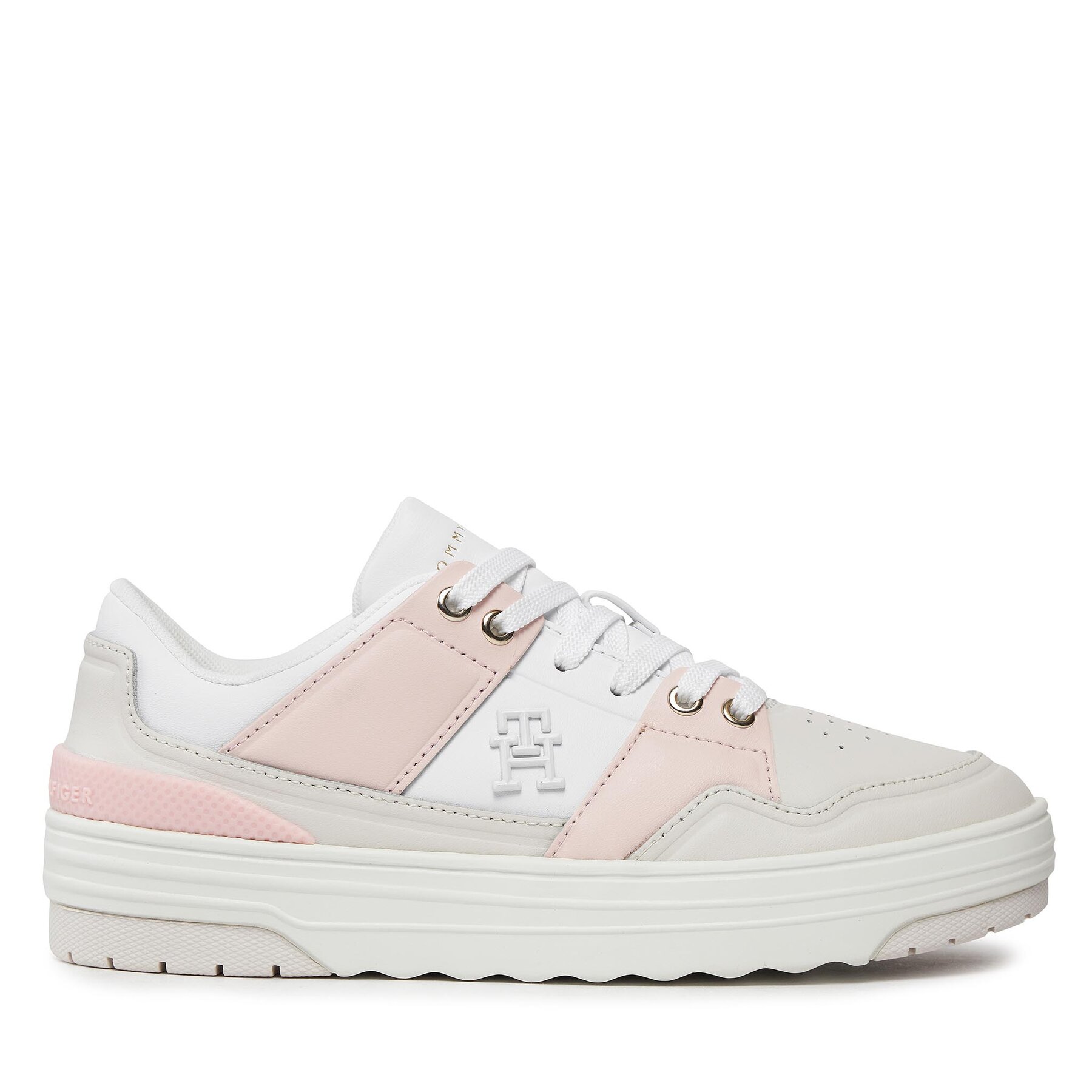 Tommy Hilfiger Sneakersy Th Basket Sneaker Lo FW0FW07756 Szary