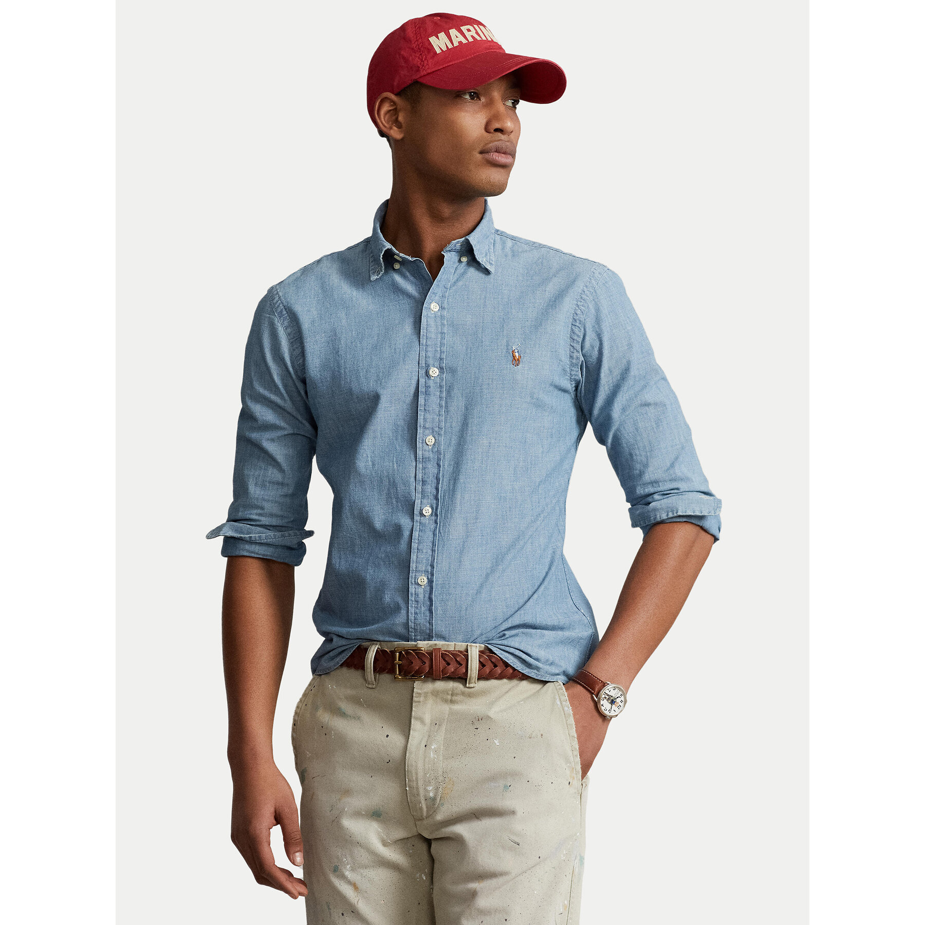 Polo Ralph Lauren Koszula Core Replen 710548538 Niebieski Slim Fit