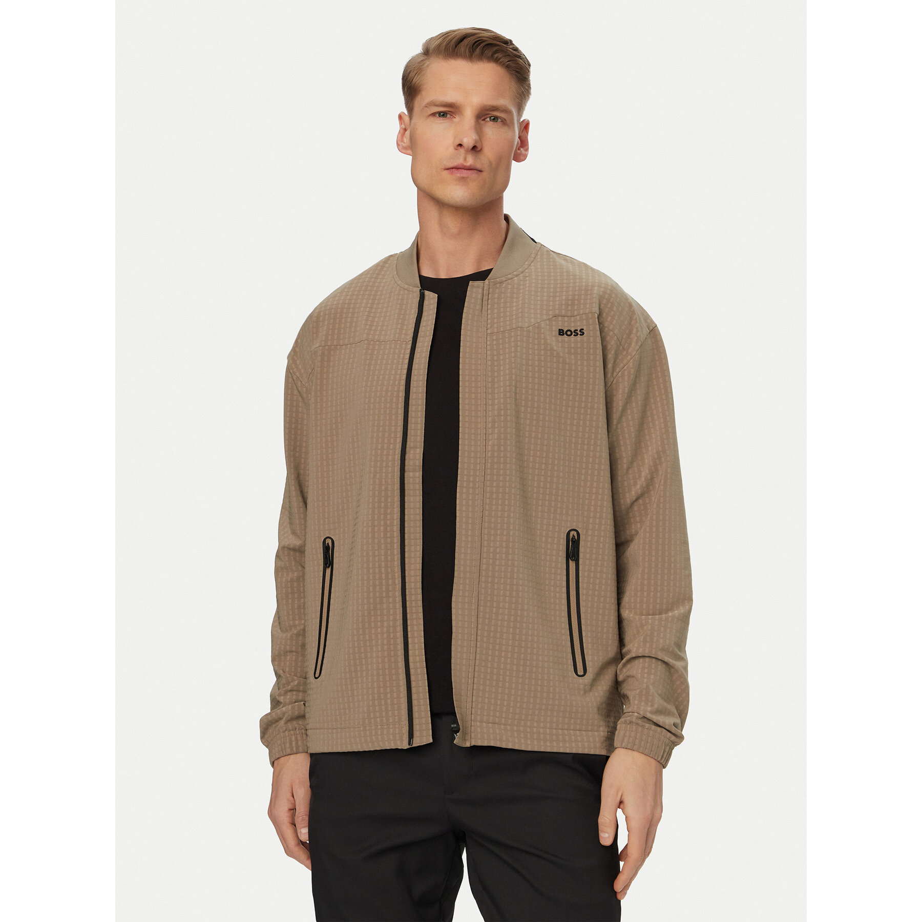 BOSS Bluza Terrace 50558484 Beżowy ciemny Relaxed Fit