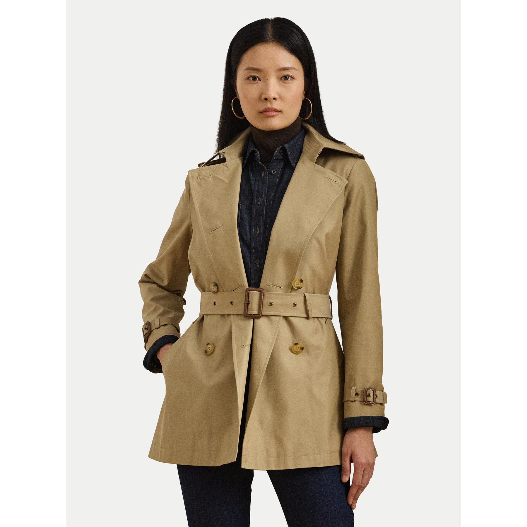 LAUREN RALPH LAUREN Trencz 297967126002 Beżowy Regular Fit