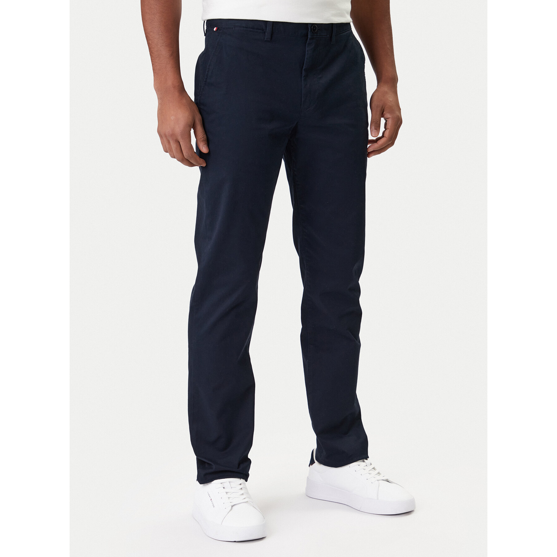 Tommy Hilfiger Chinosy Core Denton MW0MW41993 Granatowy Regular Fit
