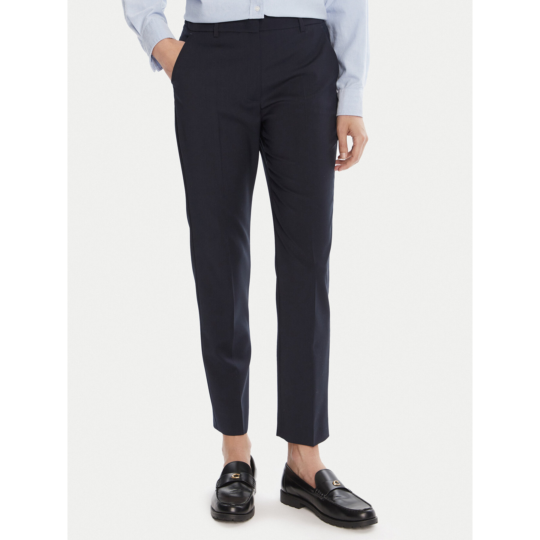 Weekend Max Mara Spodnie materiałowe Canon 2525136171 Granatowy Slim Fit