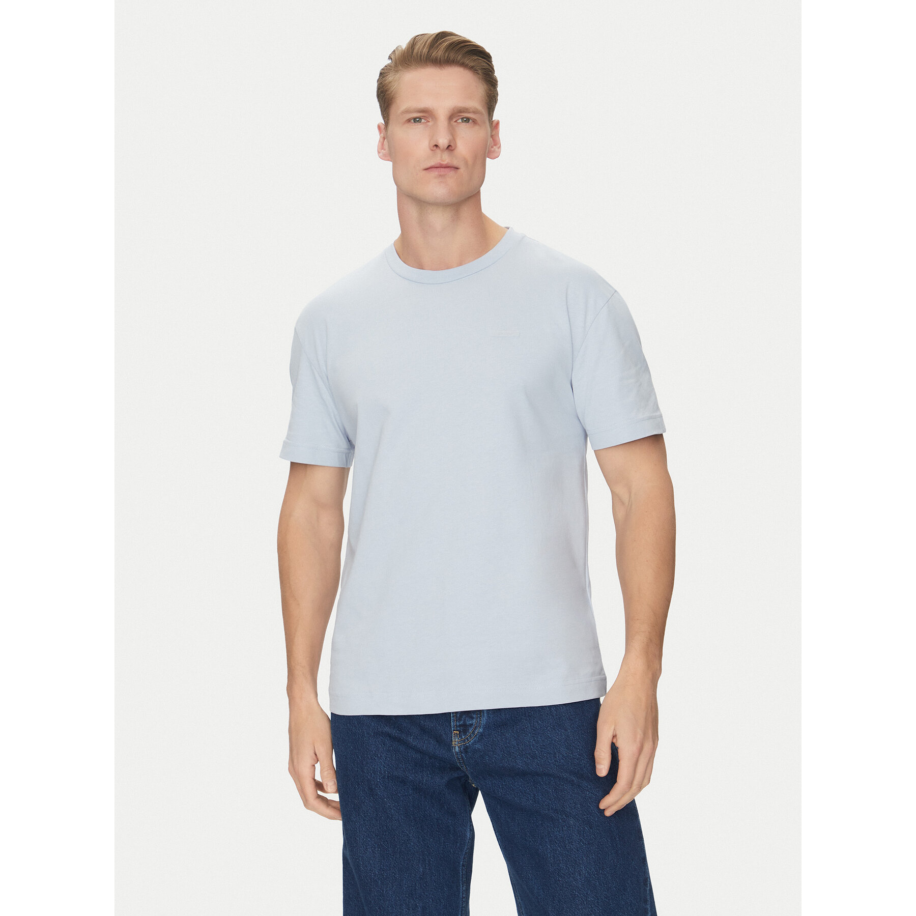 Calvin Klein T-Shirt K10K112749 Błękitny Comfort Fit