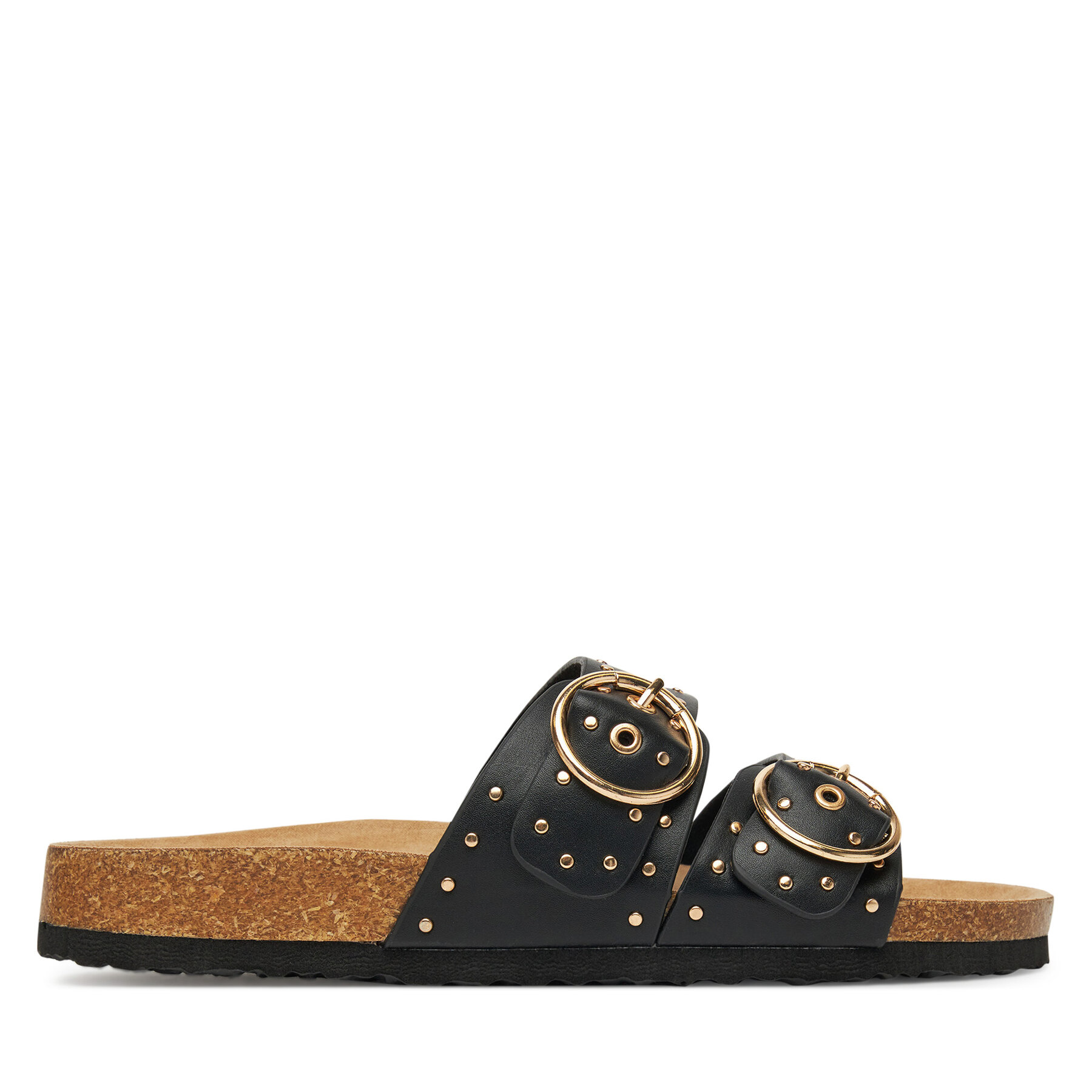 ONLY Shoes Klapki Onlmaxi-15 Pu Studs Buckle 15341190 Czarny