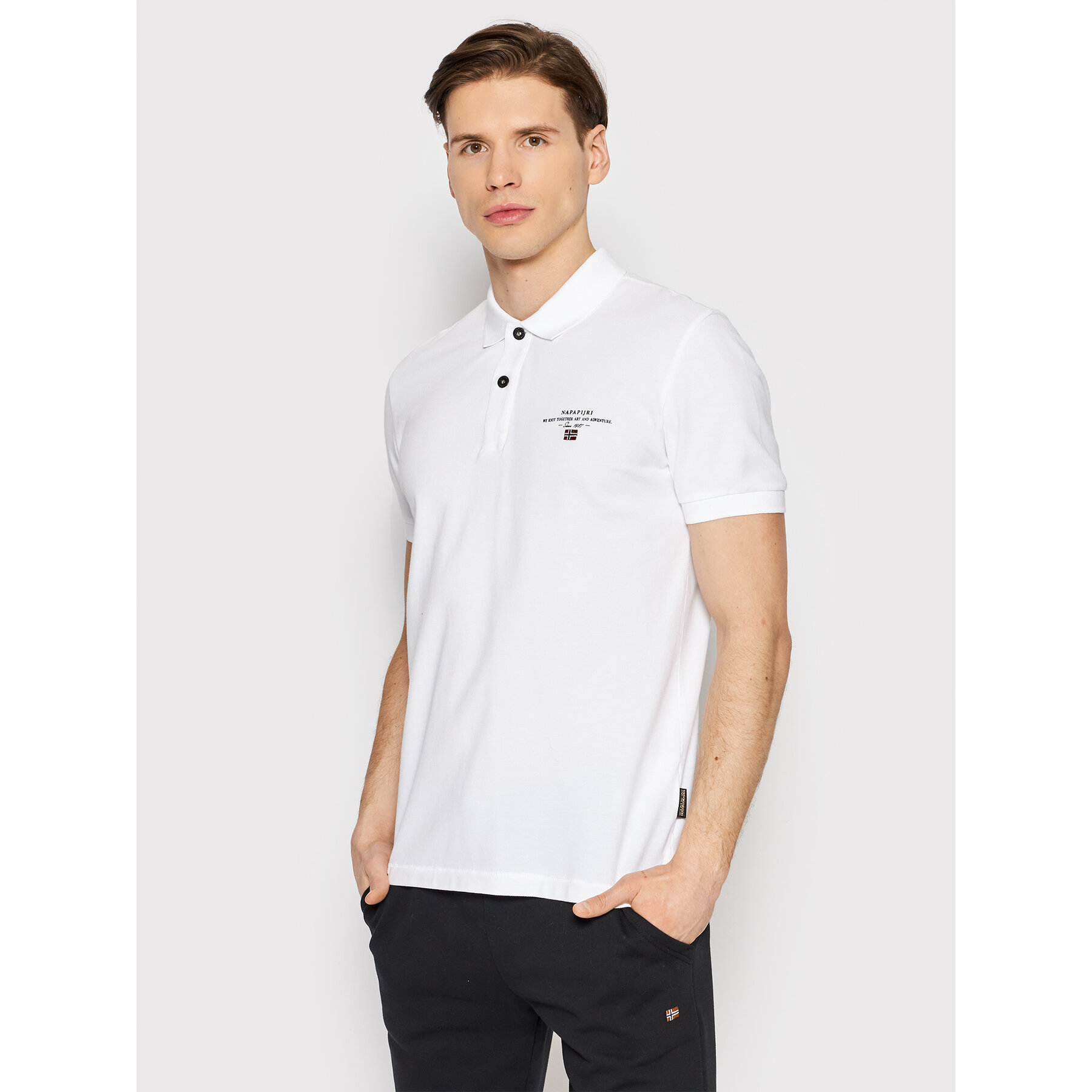 Napapijri Polo Elbas NP0A4GDL Biały Regular Fit