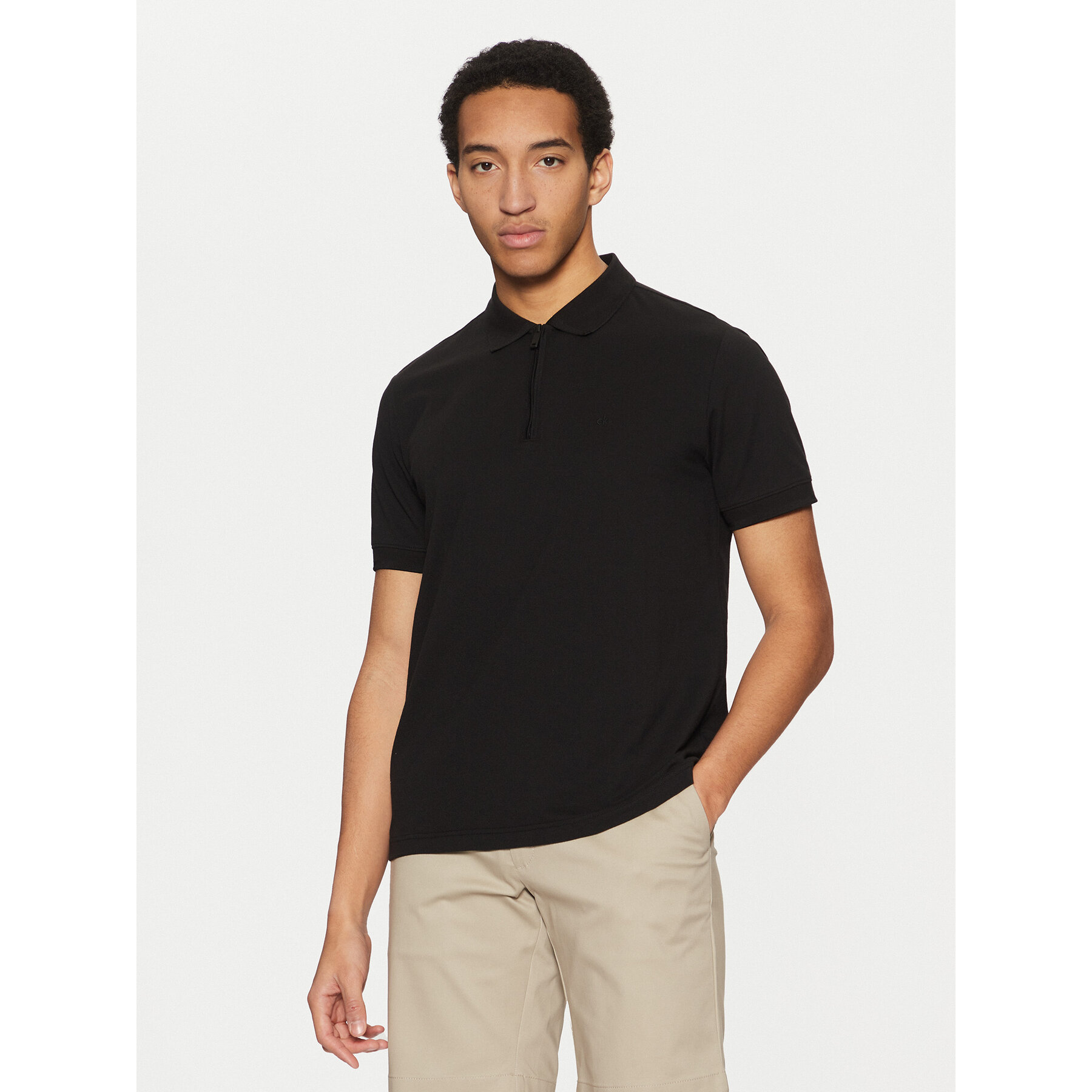 Calvin Klein Polo K10K114128 Czarny Regular Fit