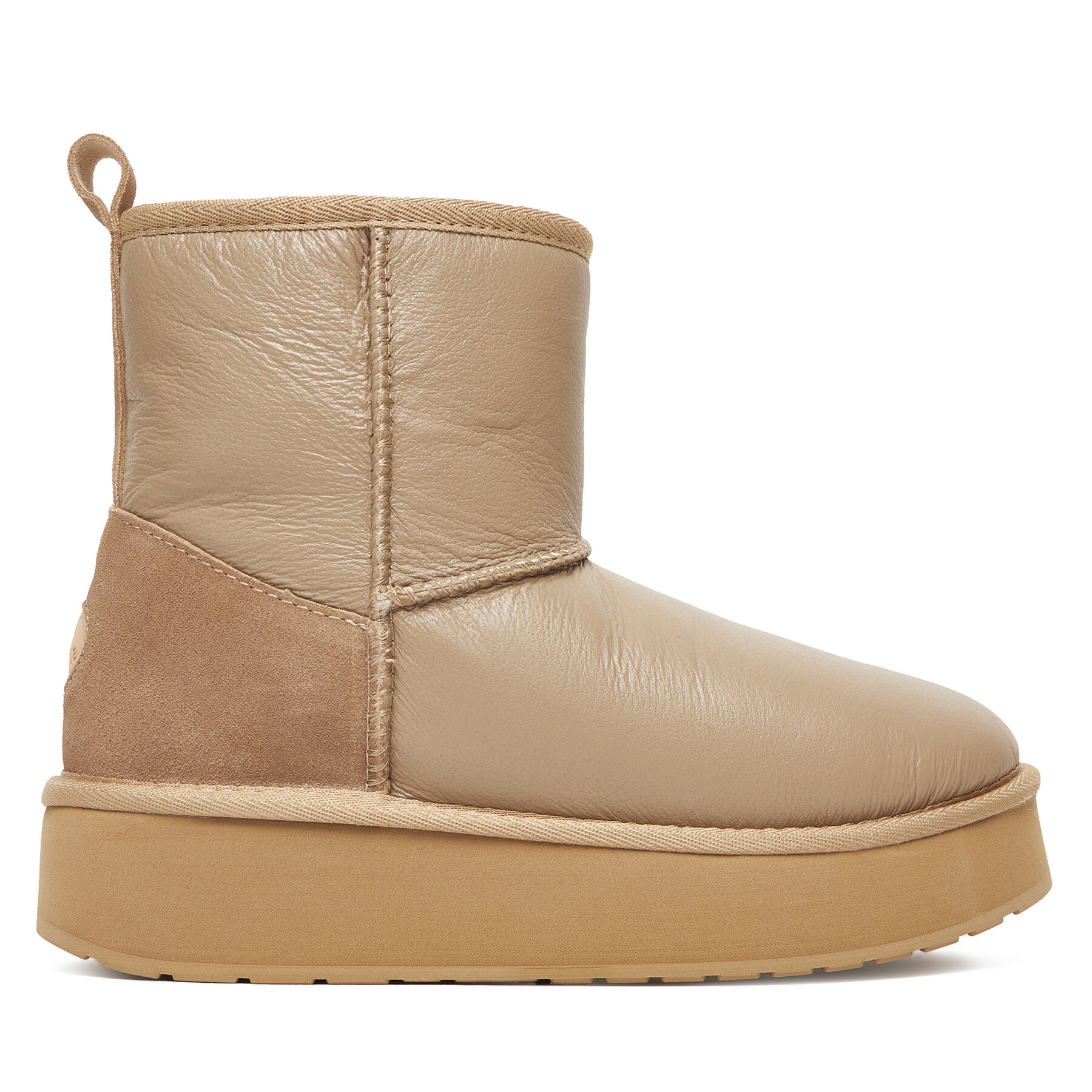 EMU Australia Śniegowce Stinger Mini Flatform Leather W13189 Beżowy