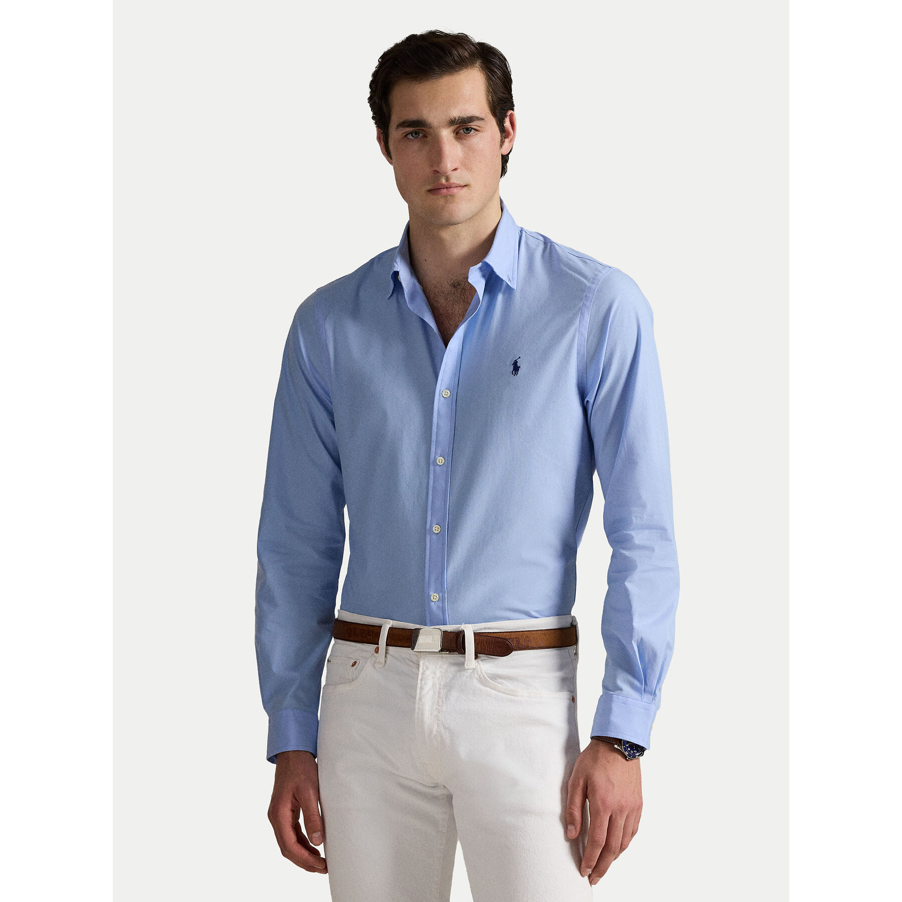 Polo Ralph Lauren Koszula 710929348009 Błękitny Slim Fit