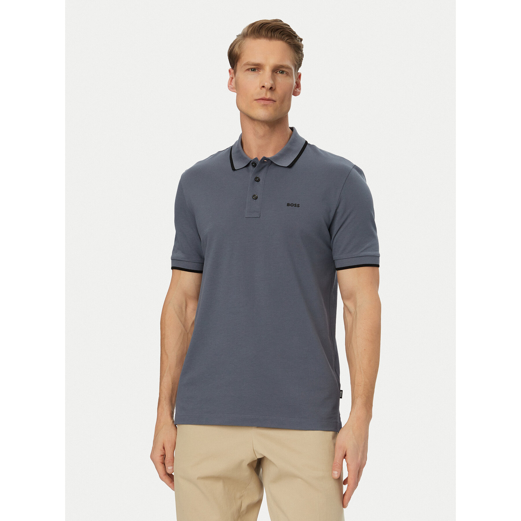 BOSS Polo Parlay 190 50494697 Niebieski Regular Fit