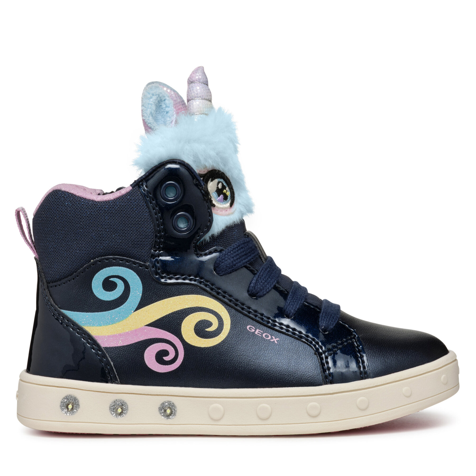 Geox Sneakersy J Skylin Girl J468WA 0NFBH C4243 D Granatowy