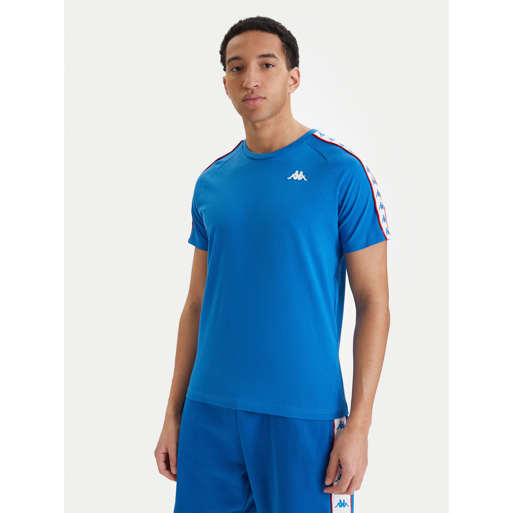 Kappa T-Shirt Banda Coen 303UV10 Niebieski Slim Fit