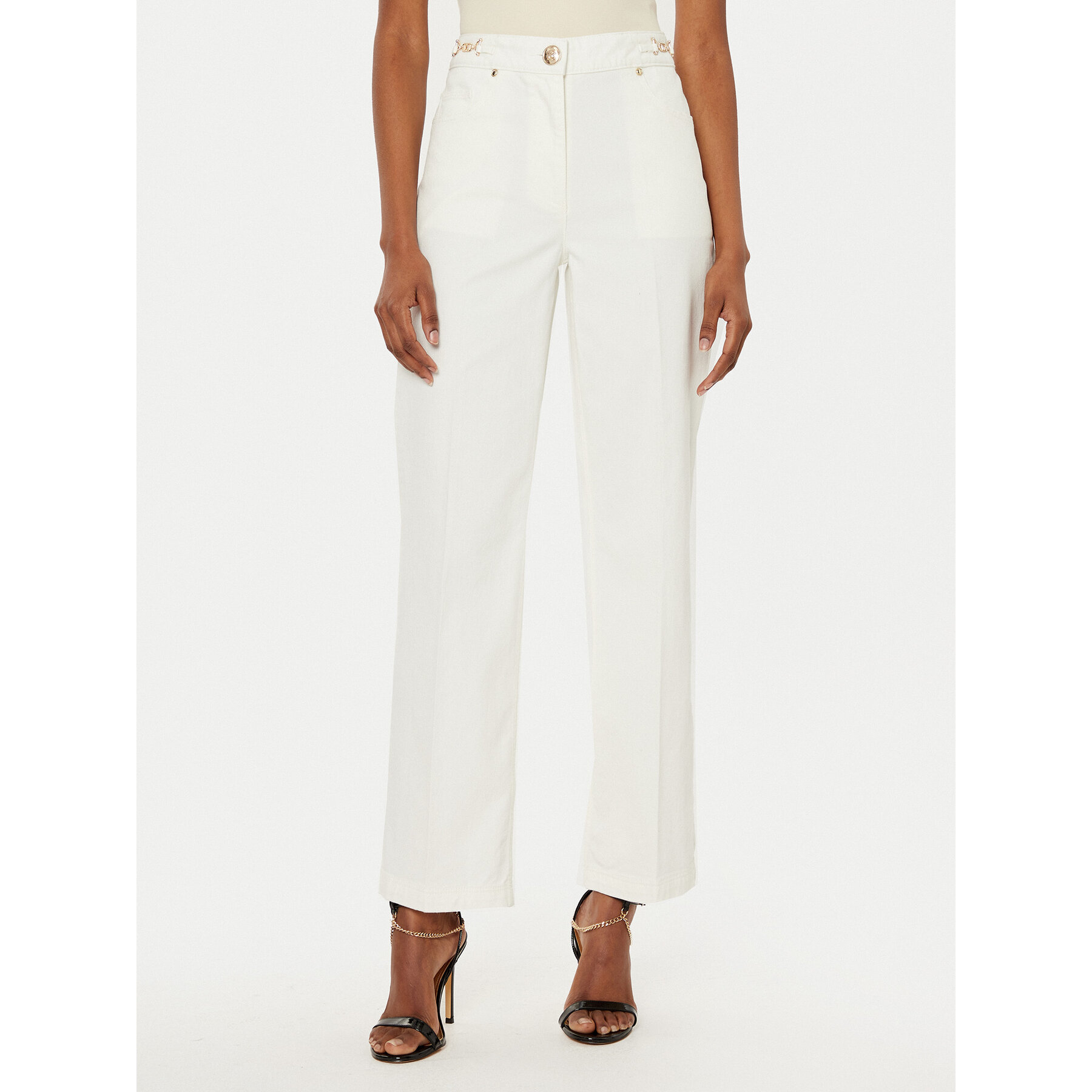 Marciano Guess Spodnie materiałowe 4BGA02 7173A Écru Regular Fit