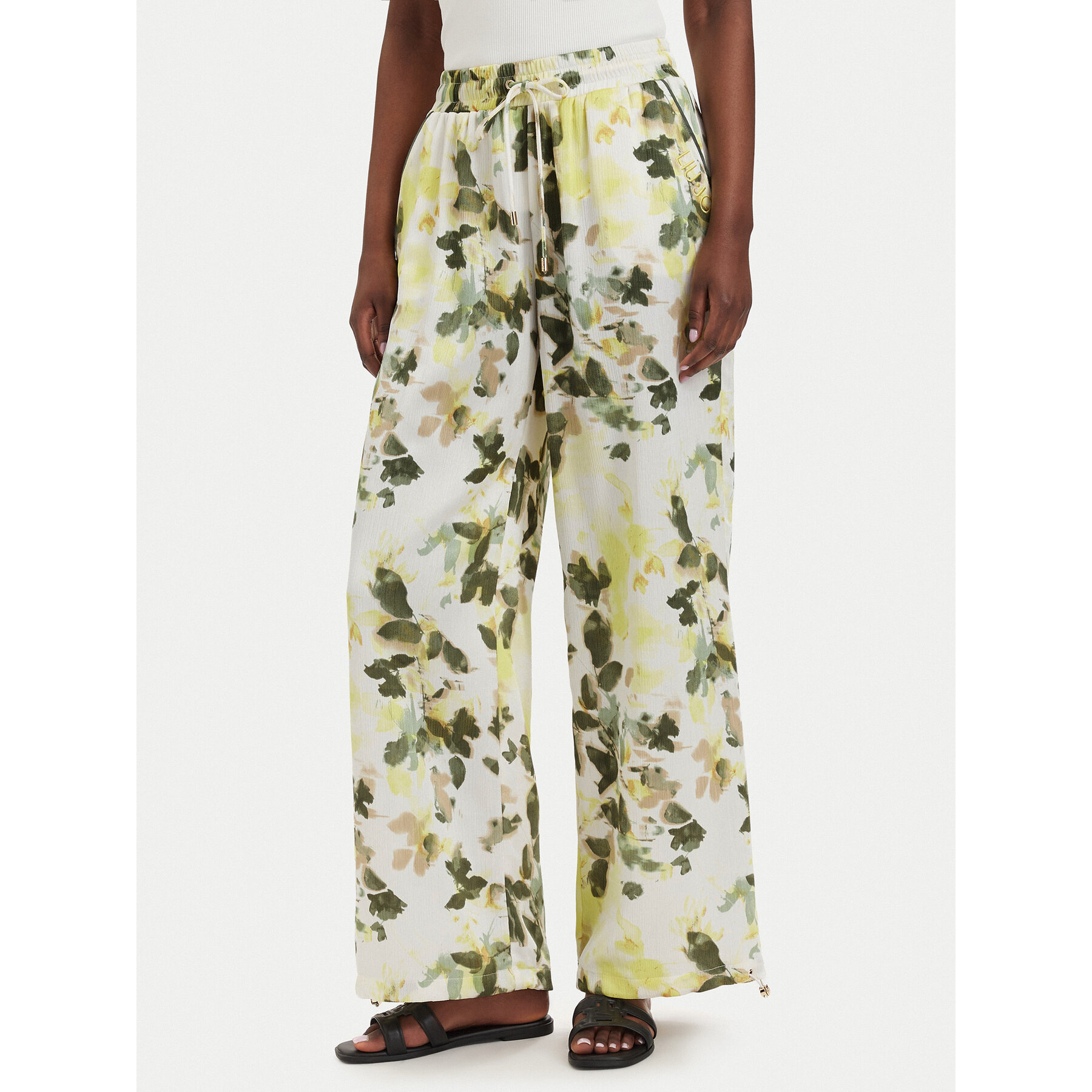 Liu Jo Sport Spodnie materiałowe TA6257 T358A Kremowy Regular Fit