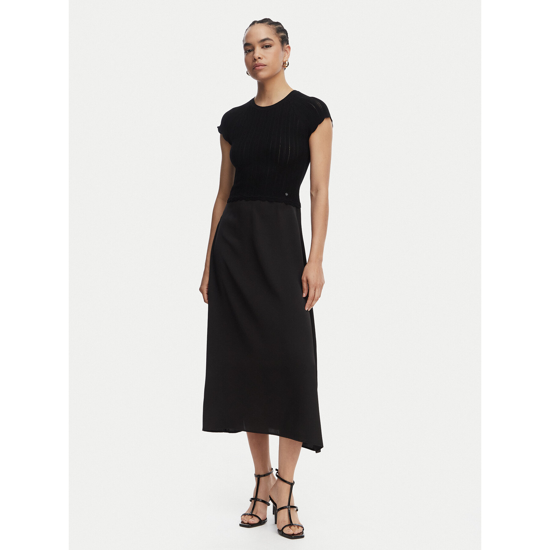 BOSS Sukienka koktajlowa C_Ficella 50559806 Czarny A-Line Fit