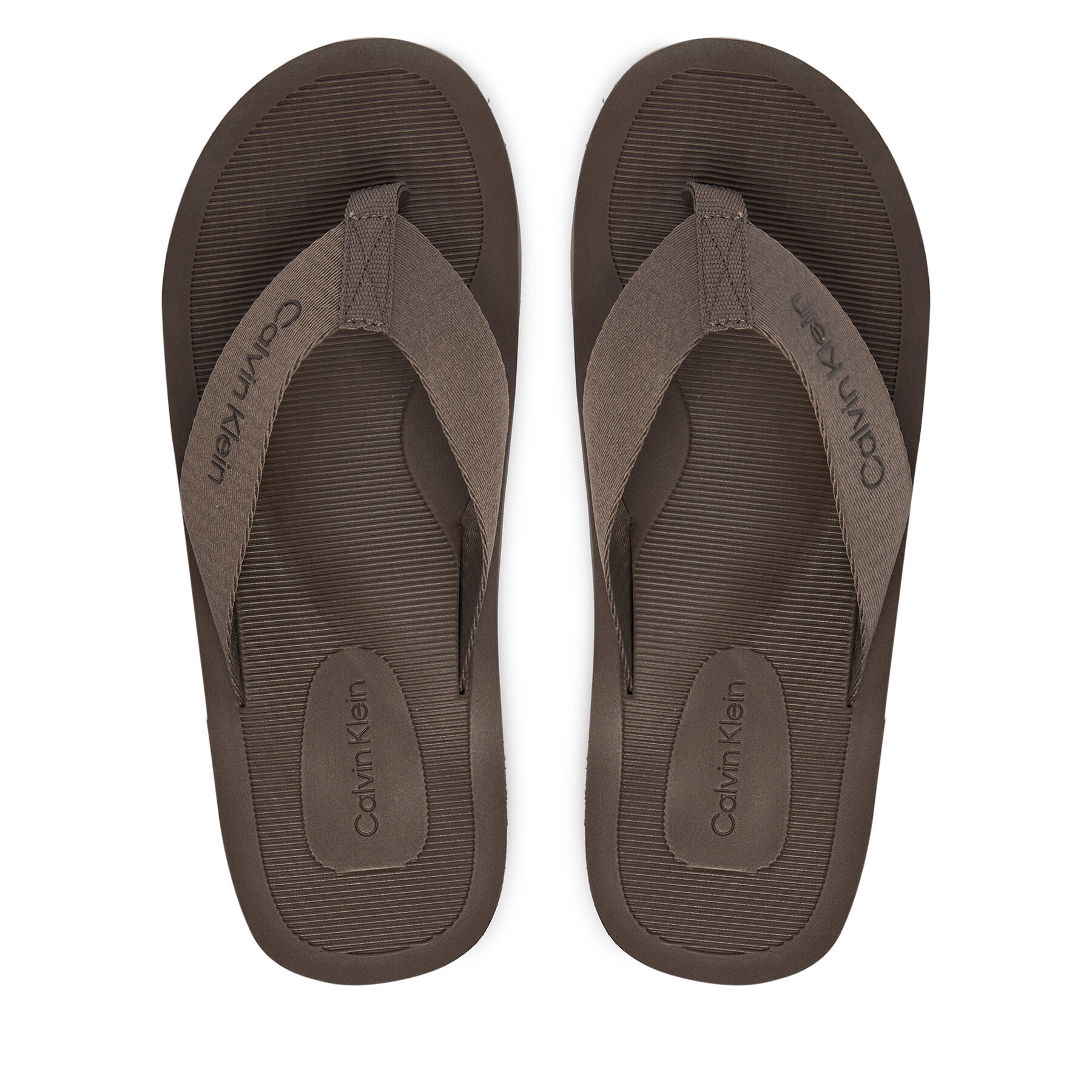 Calvin Klein Japonki Logo Webbing Strap HM0HM02106 Brązowy
