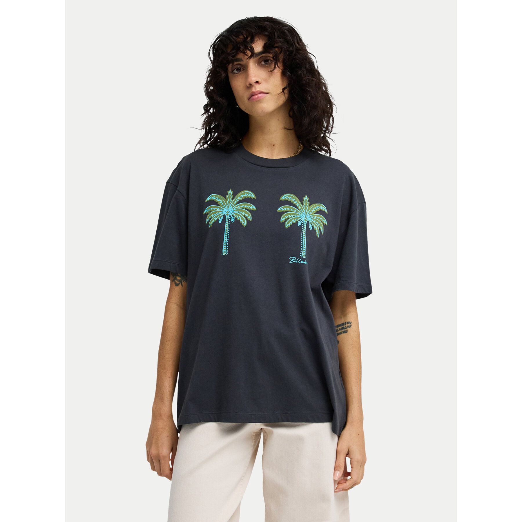 Billabong T-Shirt Vacation Club EBJZT00574 Czarny Regular Fit