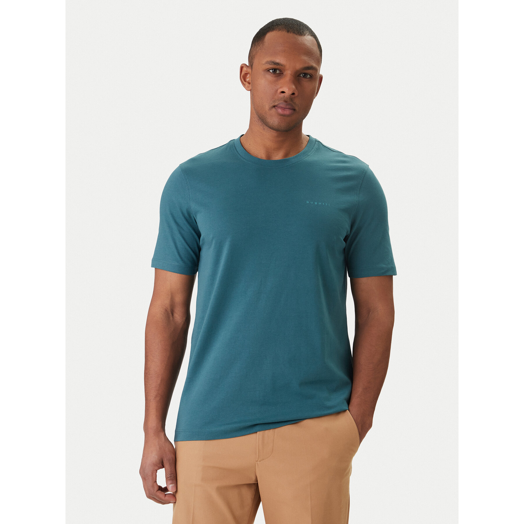 Bugatti T-Shirt 8350-15040E Zielony Regular Fit